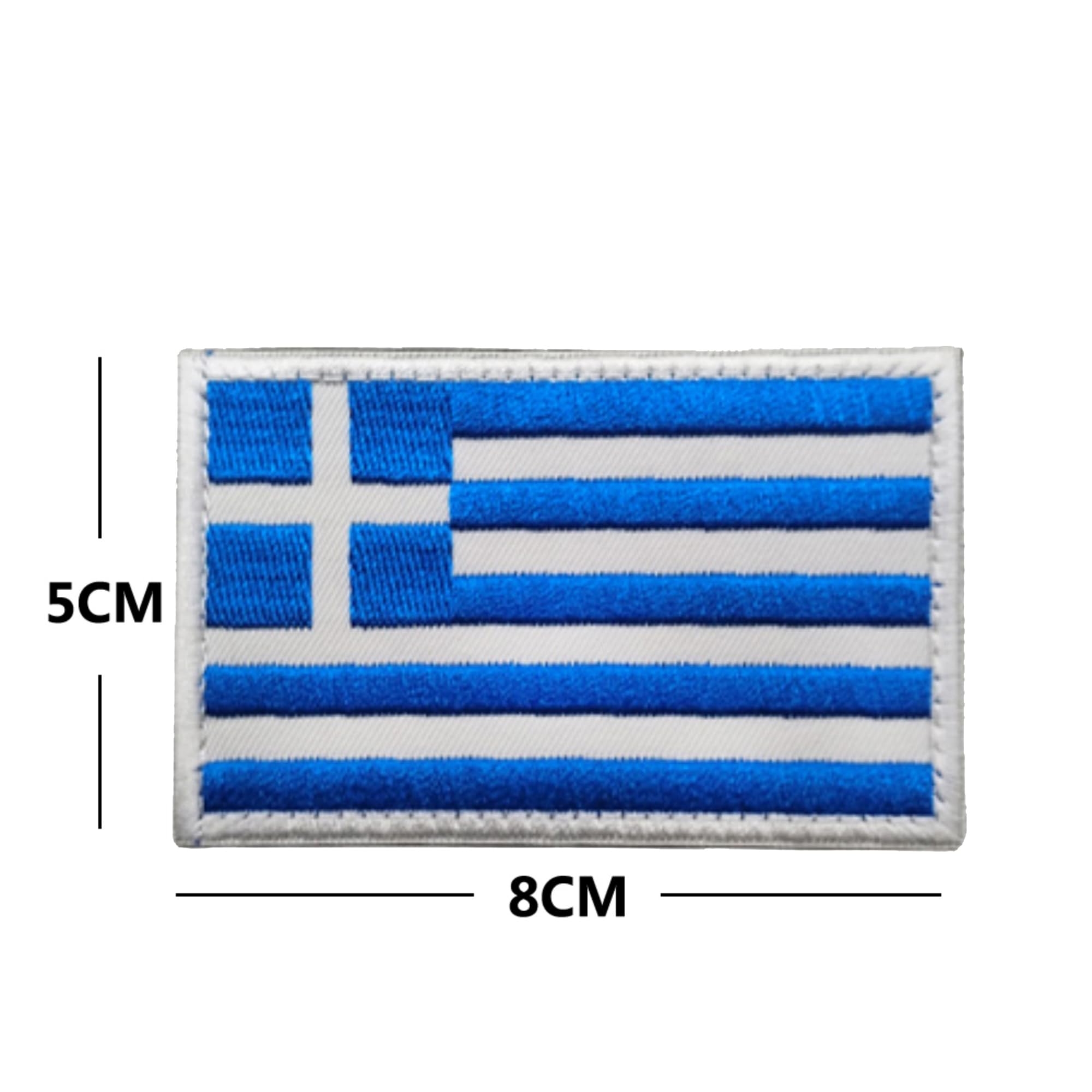 Greece Flag Embroidered Appliques Patches, Greek Flag Embroidery Patch Appliues,Tactical Morale Military Emblem Badges with Hook and Loop Backing for Backpacks, Clothes, Hats, 3.15 x 1.97 Inch, 2 Pack - Image 3