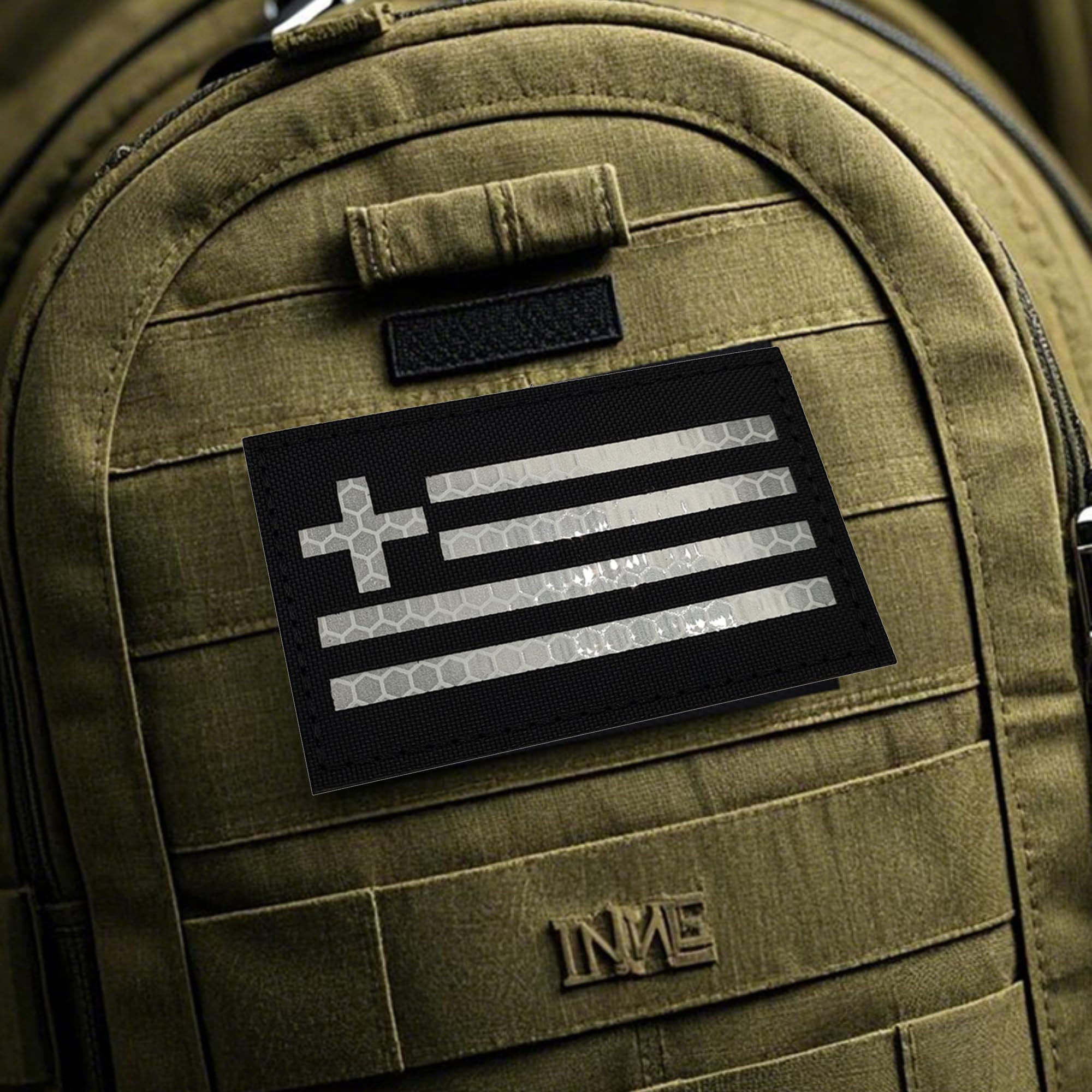 Greece Flag Embroidered Appliques Patches, Greek Flag Embroidery Patch Appliues,Tactical Morale Military Emblem Badges with Hook and Loop Backing for Backpacks, Clothes, Hats, 3.15 x 1.97 Inch, 2 Pack - Image 6