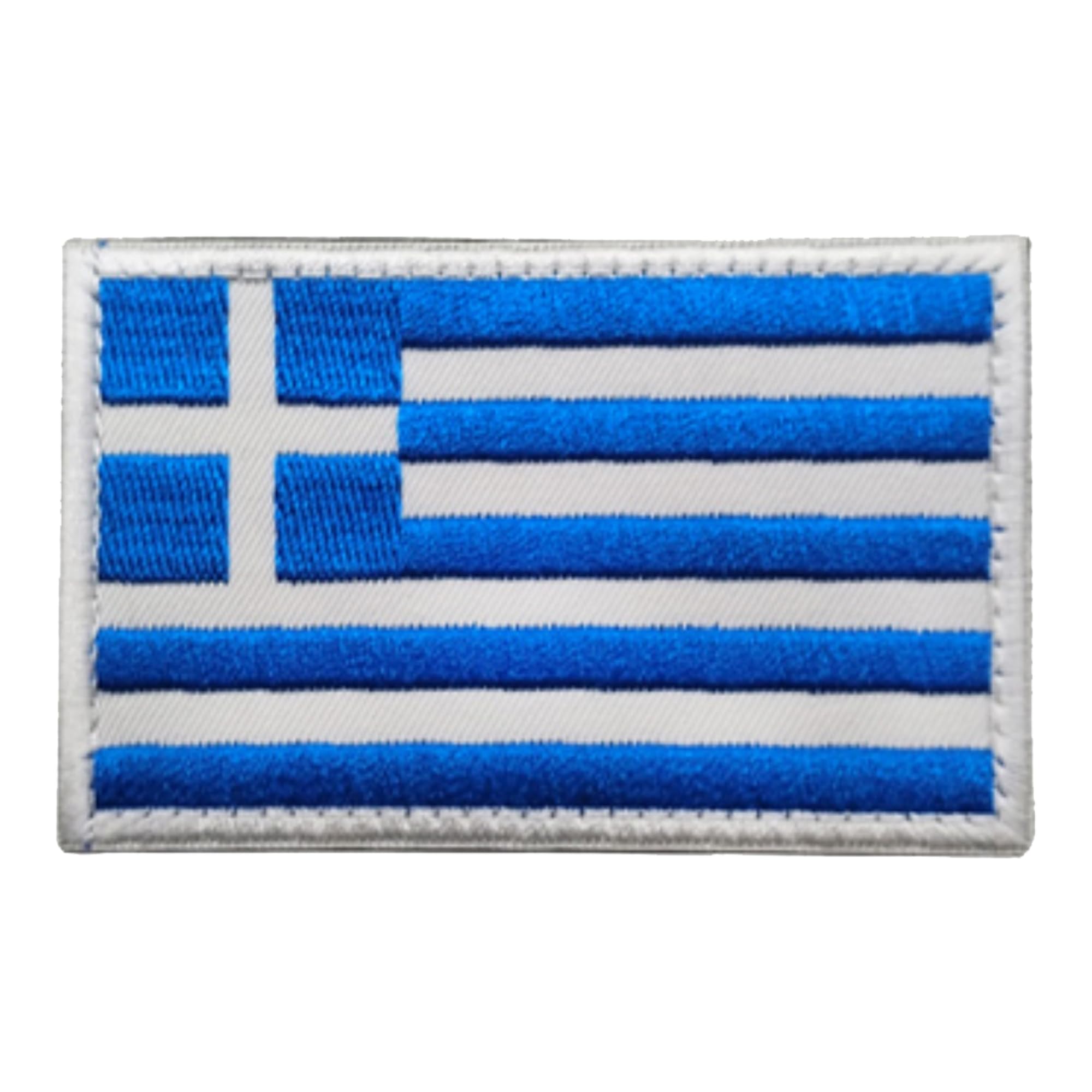 Greece Flag Embroidered Appliques Patches, Greek Flag Embroidery Patch Appliues,Tactical Morale Military Emblem Badges with Hook and Loop Backing for Backpacks, Clothes, Hats, 3.15 x 1.97 Inch, 2 Pack - Image 8