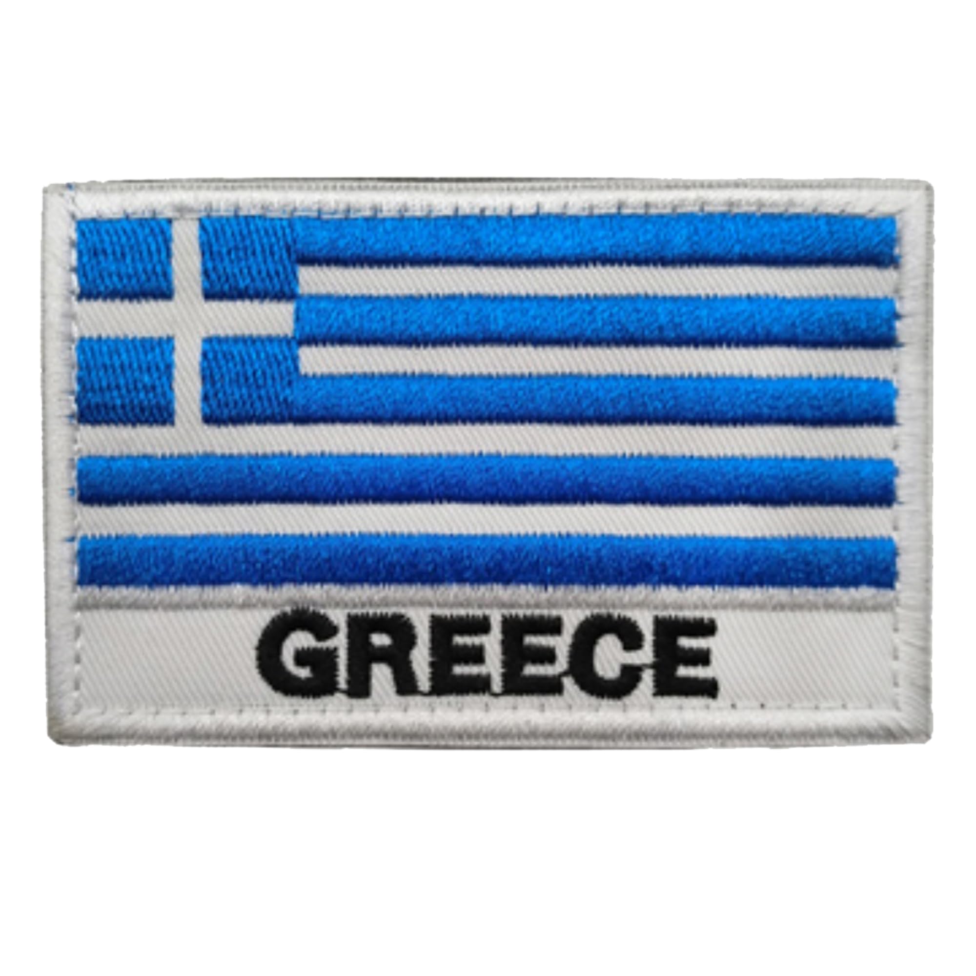 Greece Flag Embroidered Appliques Patches, Greek Flag Embroidery Patch Appliues,Tactical Morale Military Emblem Badges with Hook and Loop Backing for Backpacks, Clothes, Hats, 3.15 x 1.97 Inch, 2 Pack - Image 9