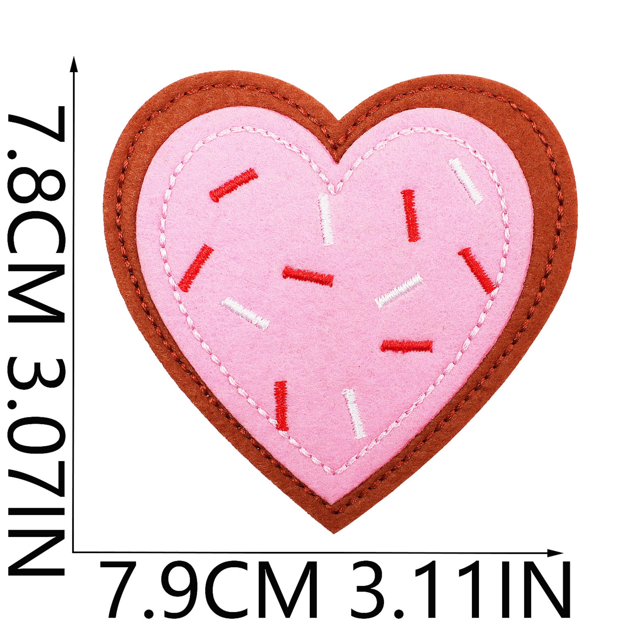 Heart-Shaped Embroidered Patches, Sweet Conversation Hearts Design, Computer Embroidery, Iron-on Fabric Applique for Clothing Decoration, 7.9cm x 7.8cm, 12 Pack - Image 5