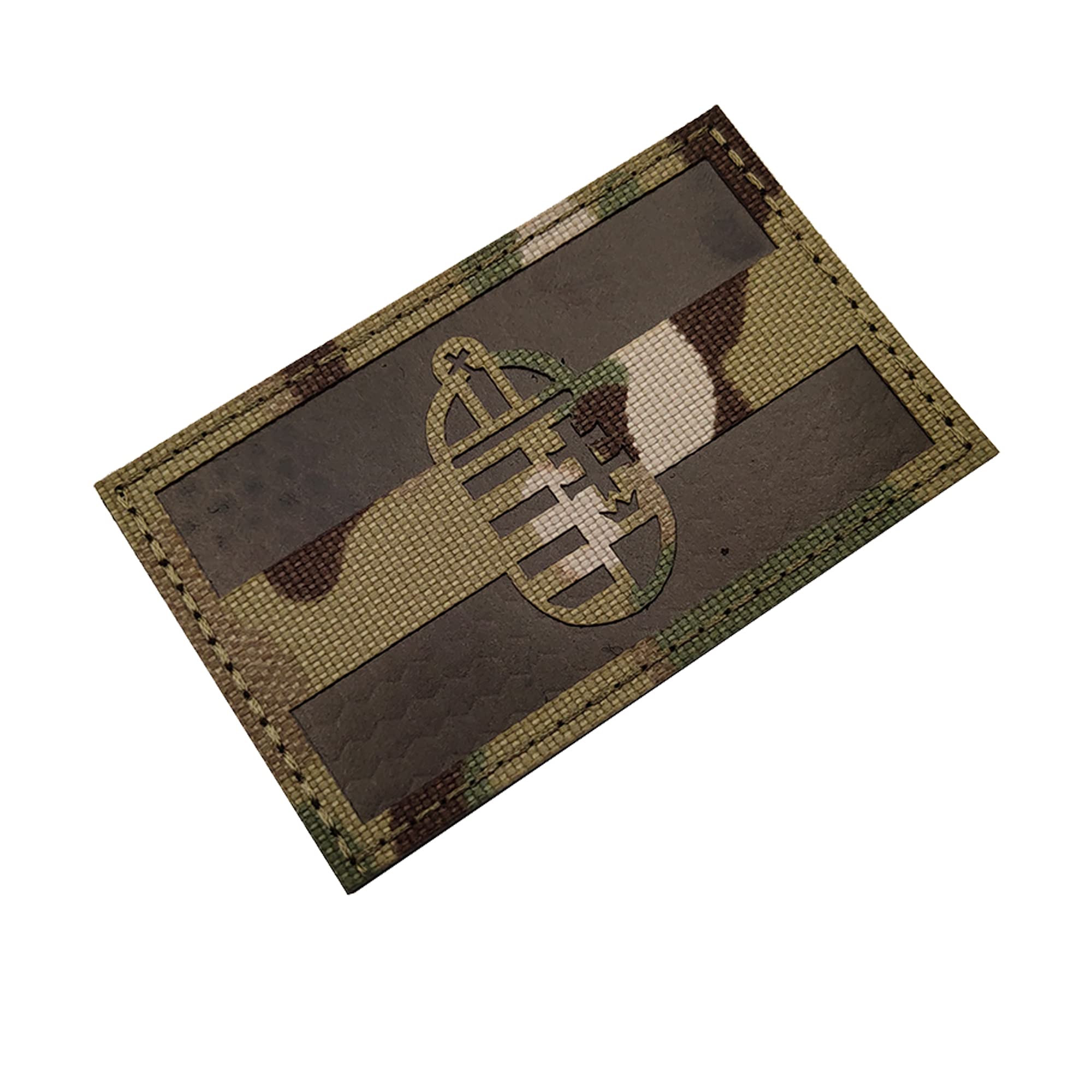 Hungary Flag IR Infrared Reflective Patches, Hungarian Flags Tactical Military Morale Badges Sew On Appliques Hook and Loop Fasteners Attach - Image 5