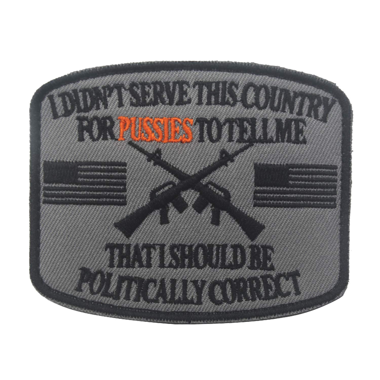 I Didn't Serve This Country for Pussies to Tell Me That I Should Be Politically Correct Emblem Embroidered Fastener Hook & Loop Tactical Military Morale Patches Appliques Badge - Image 5