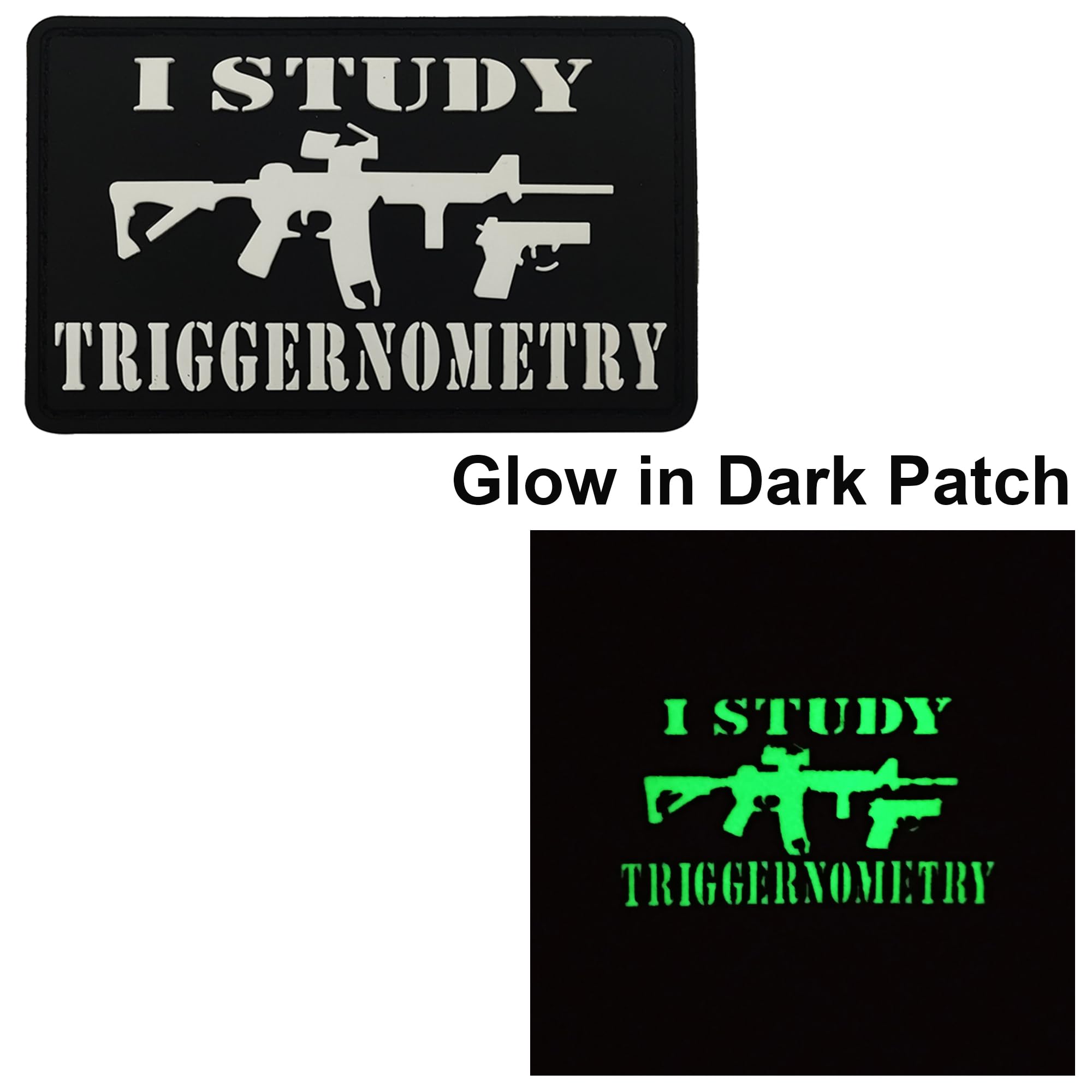 I Study Triggernometry PVC Patch Applique, Military Humor PVC Rubber Patches, Hook and Loop Fastener Backing Badges Sewing Appliques for Backpacks, Helmet, Tactical Gears - Image 5