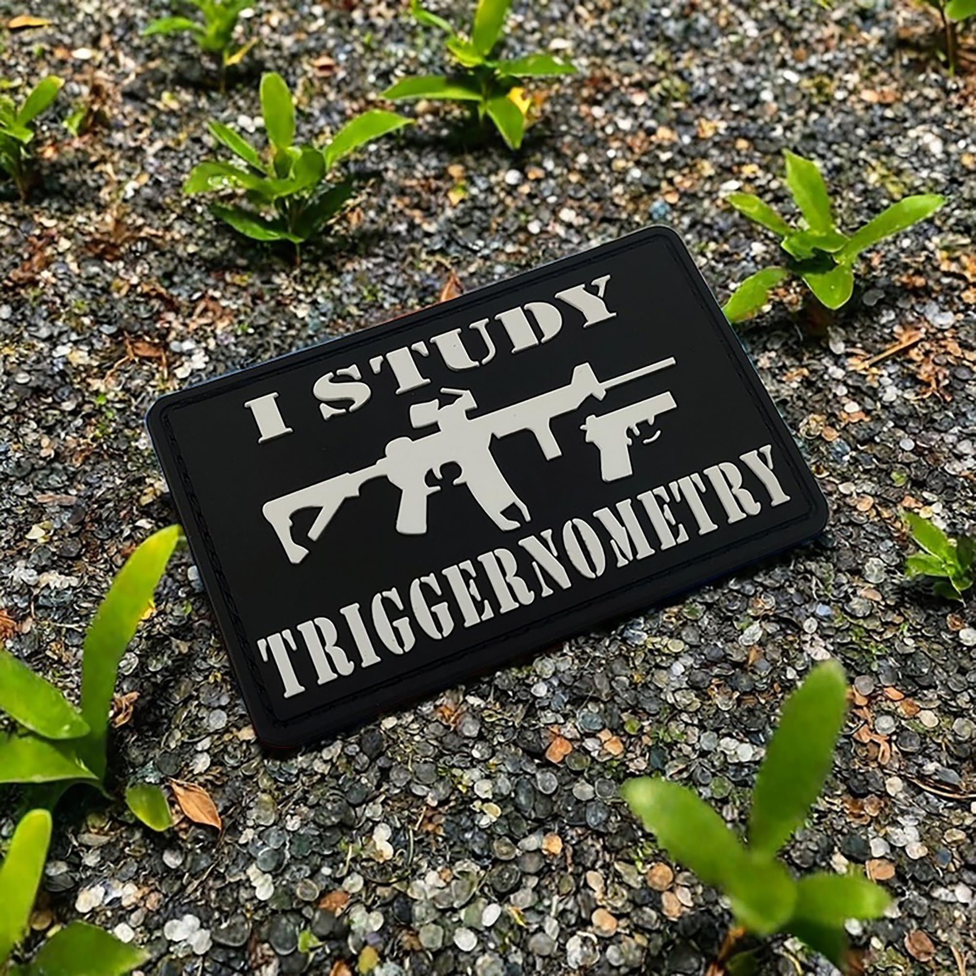 I Study Triggernometry PVC Patch Applique, Military Humor PVC Rubber Patches, Hook and Loop Fastener Backing Badges Sewing Appliques for Backpacks, Helmet, Tactical Gears - Image 6