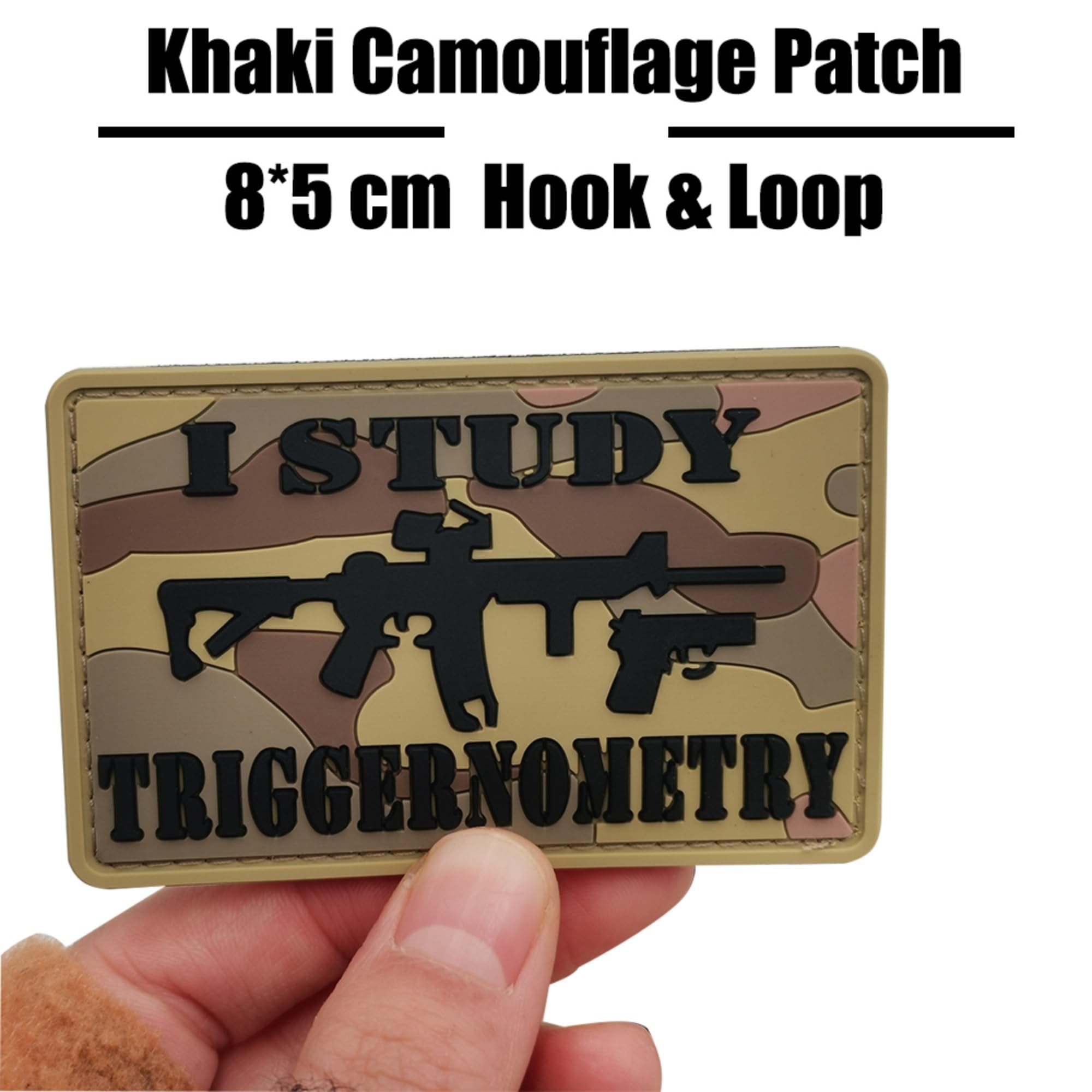 I Study Triggernometry PVC Patch Applique, Military Humor PVC Rubber Patches, Hook and Loop Fastener Backing Badges Sewing Appliques for Backpacks, Helmet, Tactical Gears - Image 8