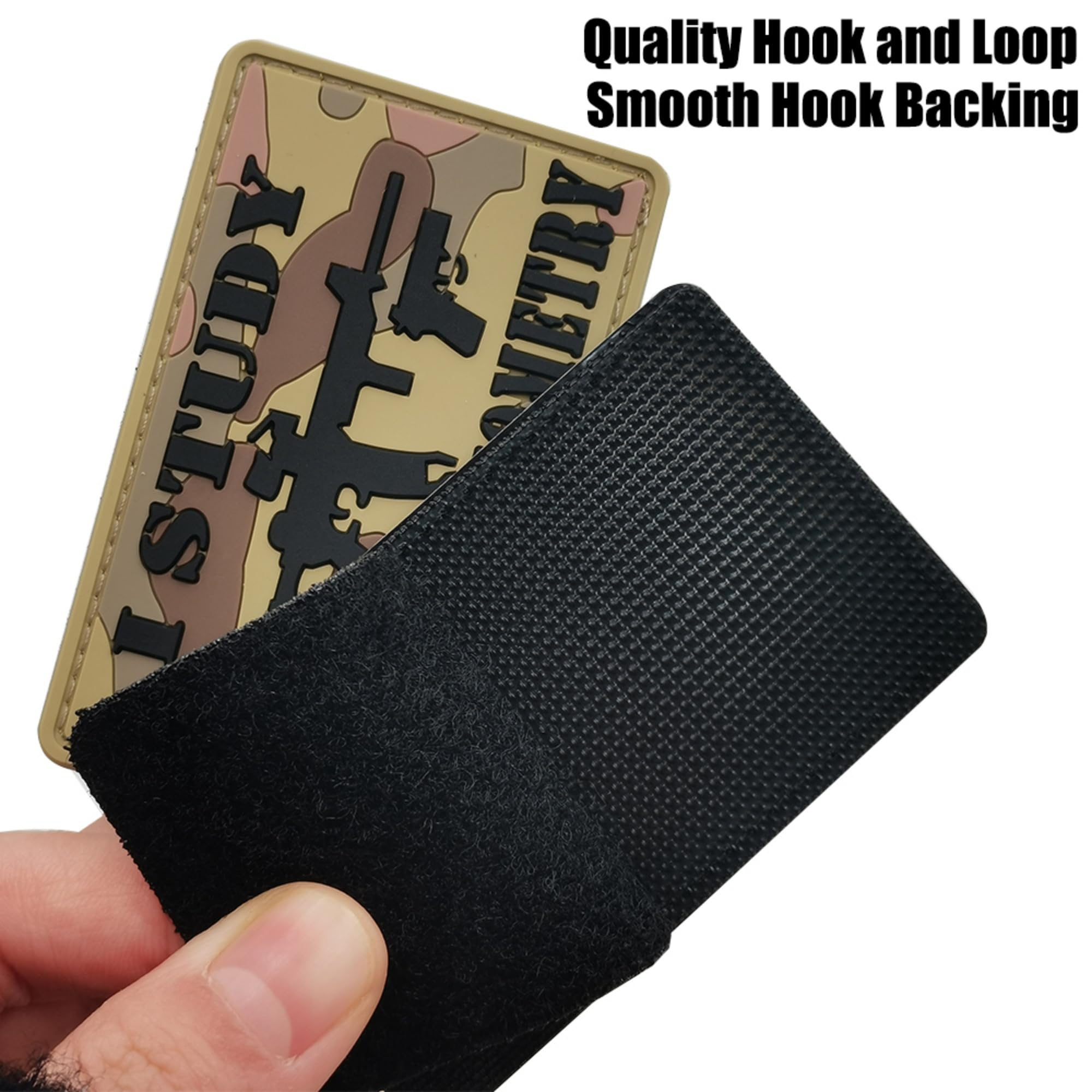 I Study Triggernometry PVC Patch Applique, Military Humor PVC Rubber Patches, Hook and Loop Fastener Backing Badges Sewing Appliques for Backpacks, Helmet, Tactical Gears - Image 9
