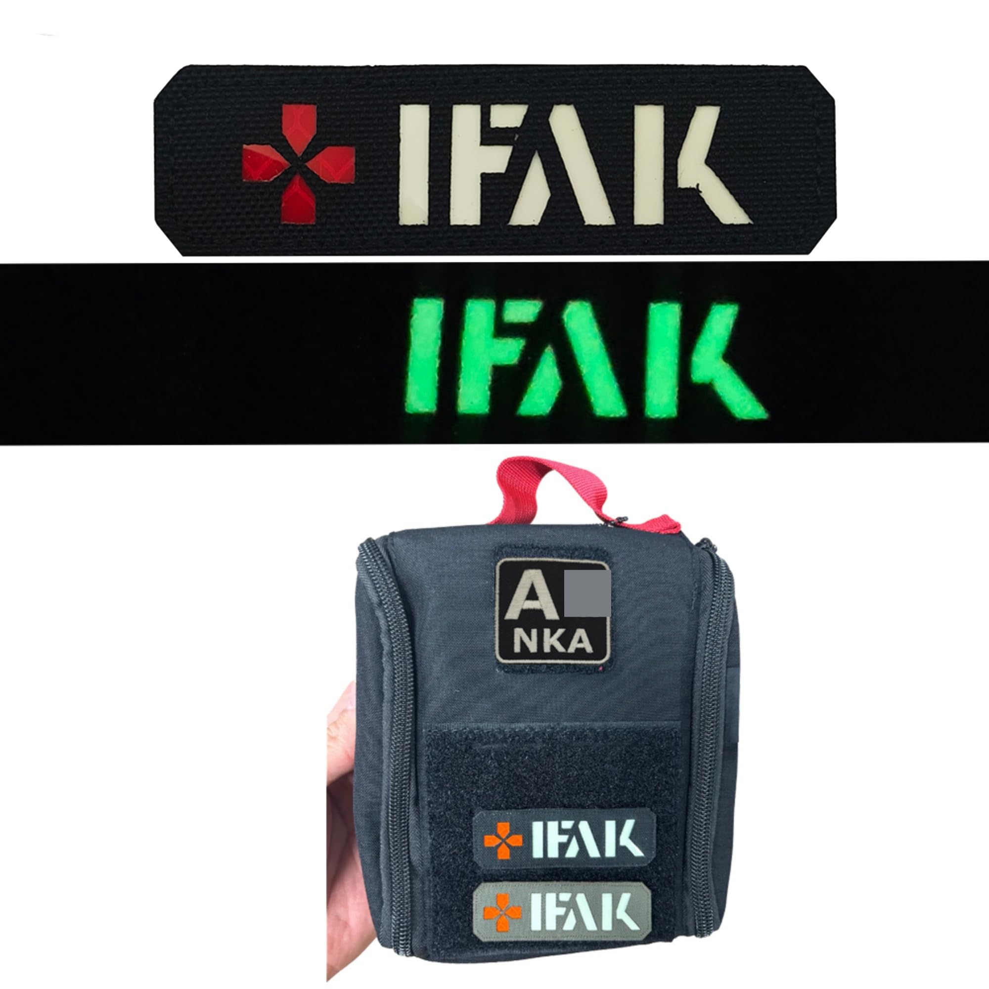 IFAK Medical Rescue Patch, Glow-in-Dark Reflective, Hook and Loop Backing, 2.95 x 0.78 inches - Image 4