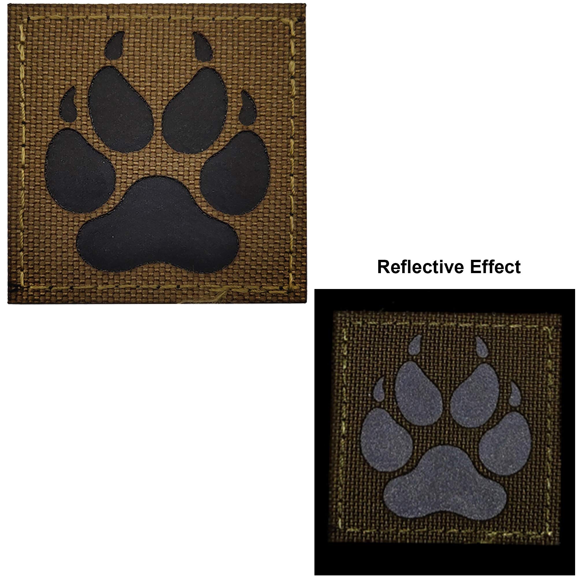Infrared K9 Dog Handler Tactical Reflective Patches Badges with Hook and Loop Fastener Backing for Military Service Dogs Training Harness K9 Handlers Collar Backpack - Image 3