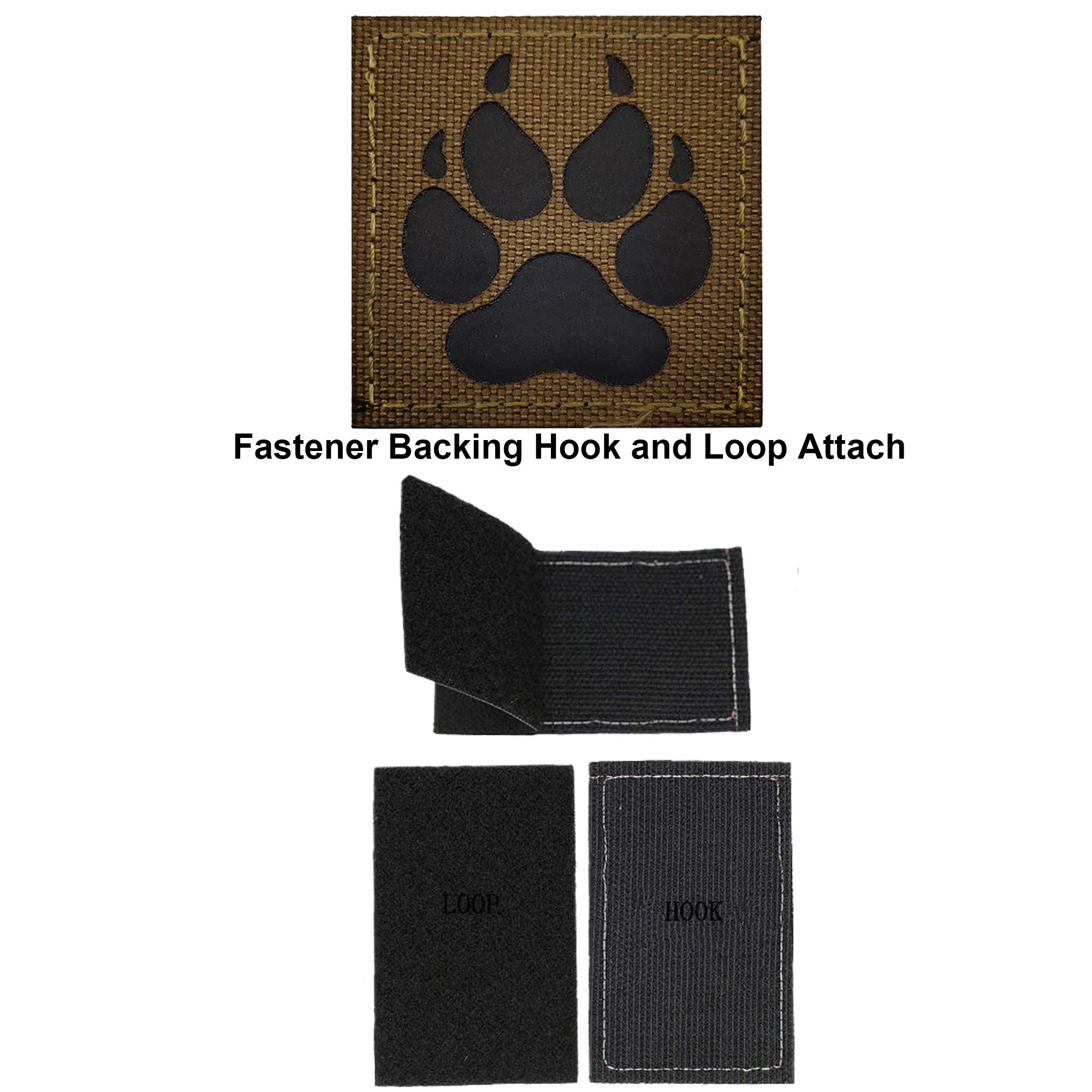 Infrared K9 Dog Handler Tactical Reflective Patches Badges with Hook and Loop Fastener Backing for Military Service Dogs Training Harness K9 Handlers Collar Backpack - Image 4