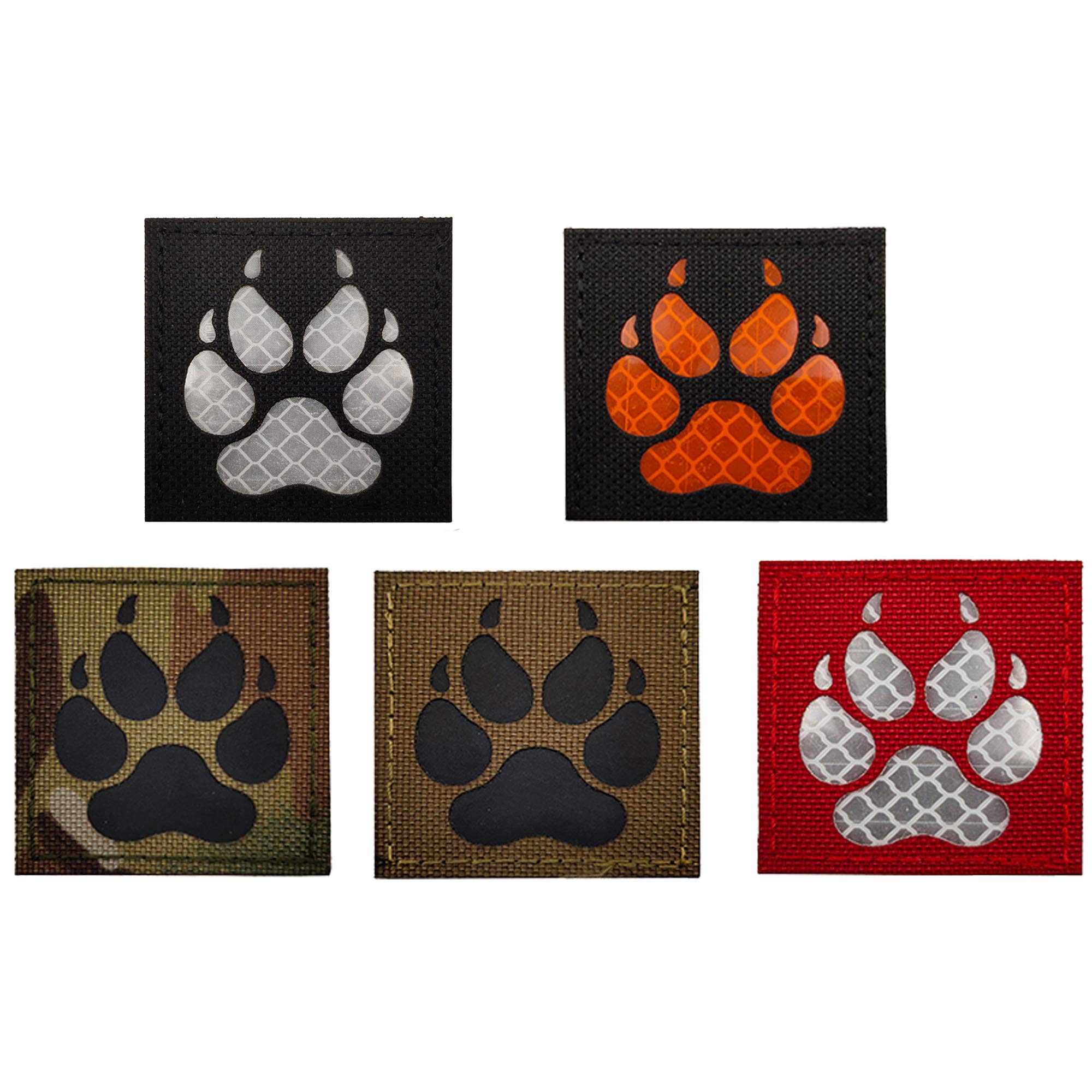Infrared IR K9 Dog Handler Paw Tactical Reflective Patches Morale Badges with Hook and Loop Fastener Backing for Military Service Dogs Training Harness K9 Handlers Collar Backpack - Image 8