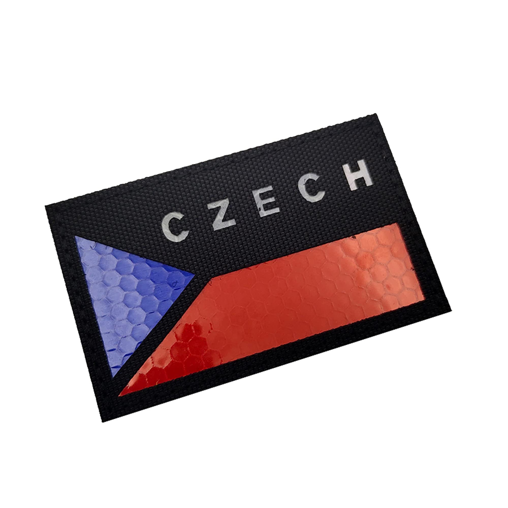 Infrared Reflective Czech Republic Flag Patches, International Country Flag Badges Decorative Appliques Tactical Emblem Military Fastener Hook and Loop Backing Armband Sticker Gift - Image 7