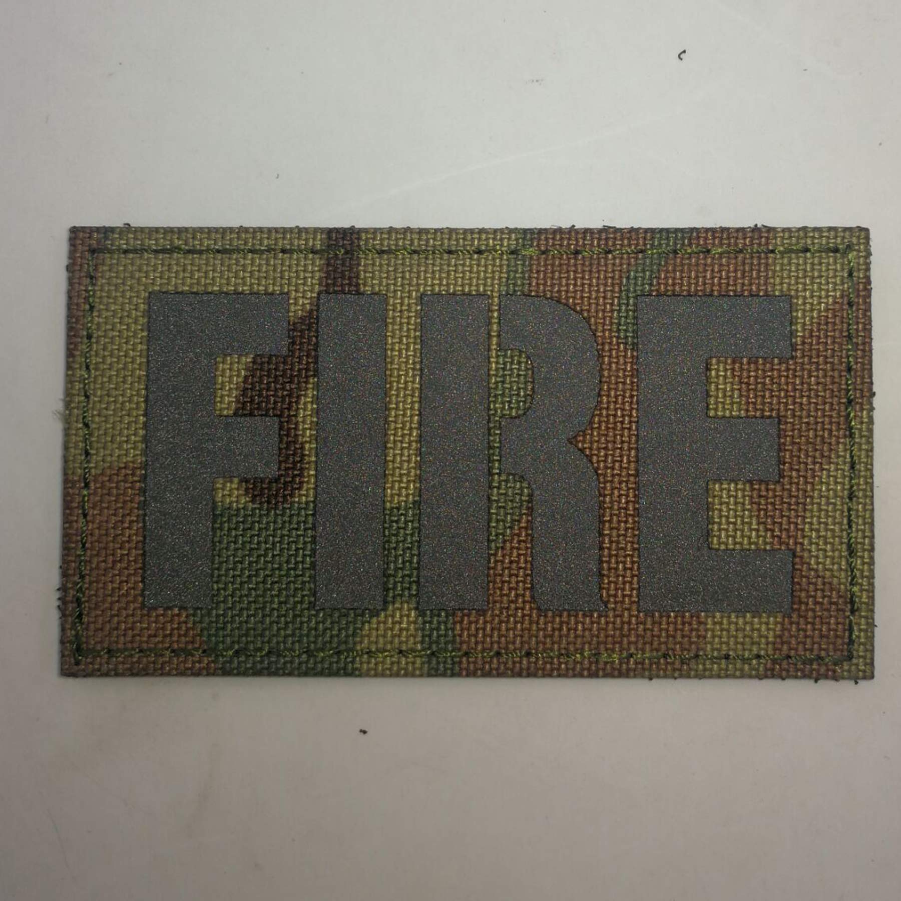 Infrared Reflective Fire Patch, IR Military Tactical Morale Armband Badges Sticker Gift Emblem Appliques with Hook and Loop Fastener Attach Sew on Patches, 2 Pieces, 3.54 x 1.97 Inch - Image 5