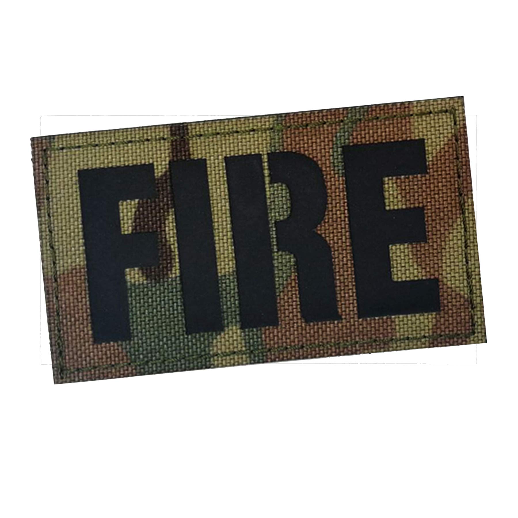 Infrared Reflective Fire Patch, IR Military Tactical Morale Armband Badges Sticker Gift Emblem Appliques with Hook and Loop Fastener Attach Sew on Patches, 2 Pieces, 3.54 x 1.97 Inch - Image 7