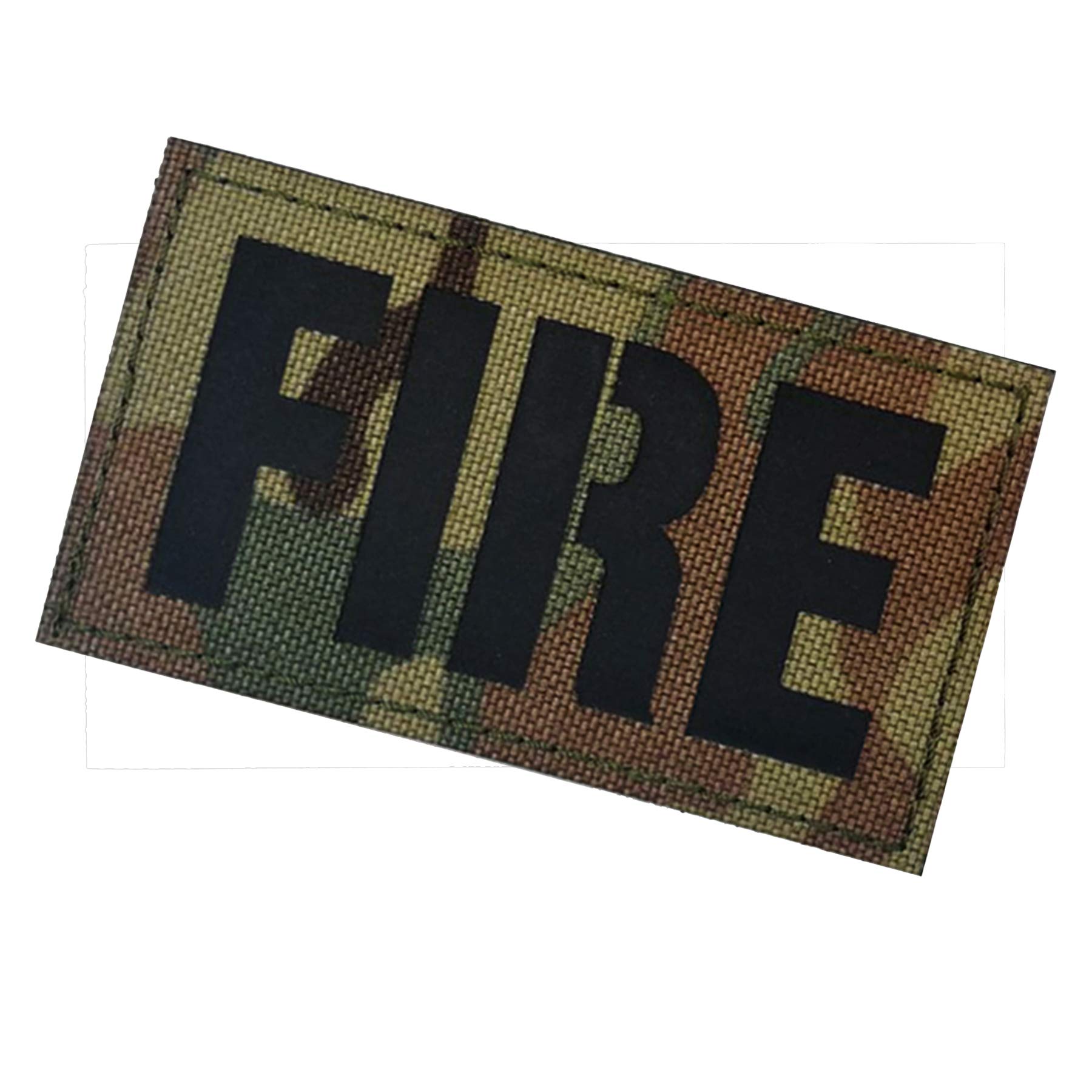 Infrared Reflective Fire Patch, IR Military Tactical Morale Armband Badges Sticker Gift Emblem Appliques with Hook and Loop Fastener Attach Sew on Patches, 2 Pieces, 3.54 x 1.97 Inch - Image 8