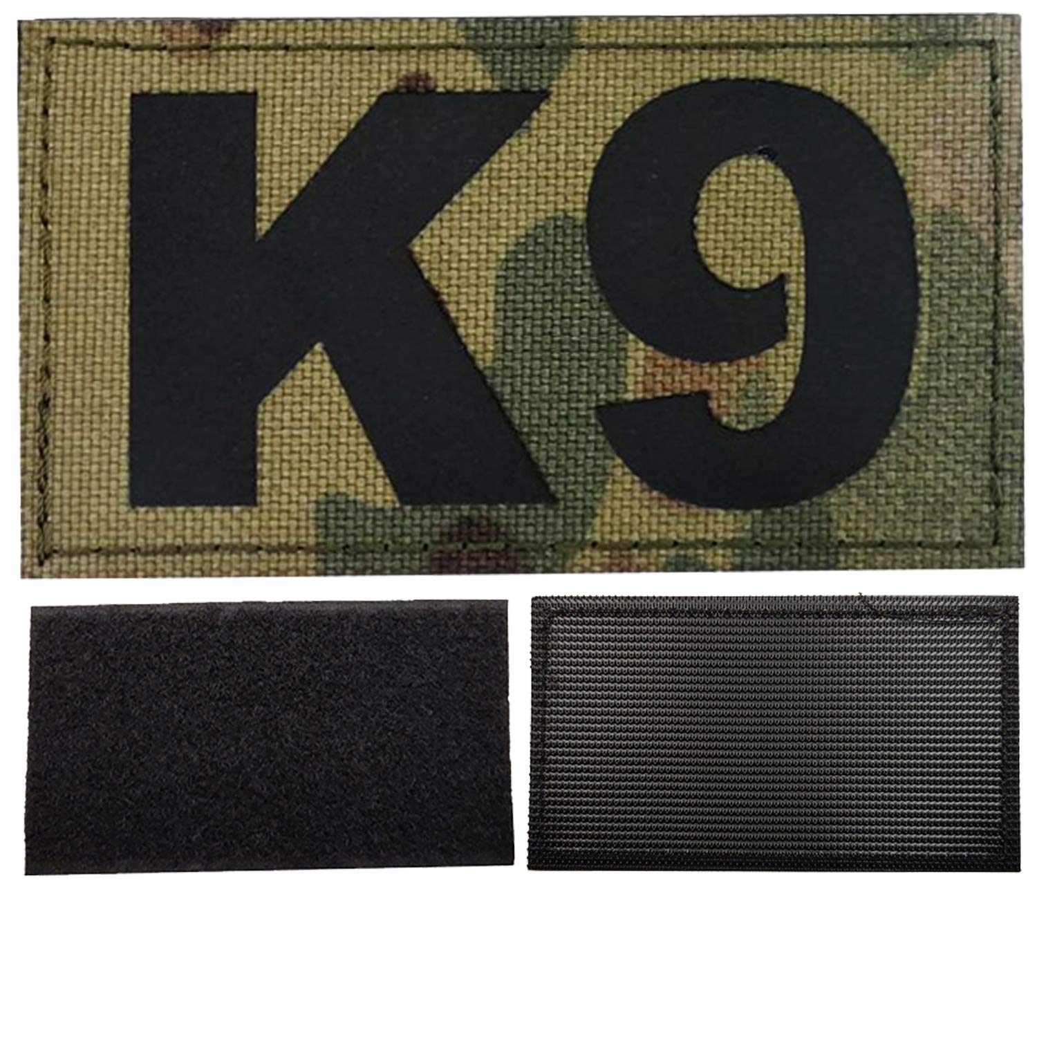 Infrared Reflective K9 Dog Patch, Military Tactical Armband Badges Sticker Gift Emblem Appliques with Hook and Loop Fastener Attach Sew on Patches, 3.54 x 1.97 Inch - Image 2