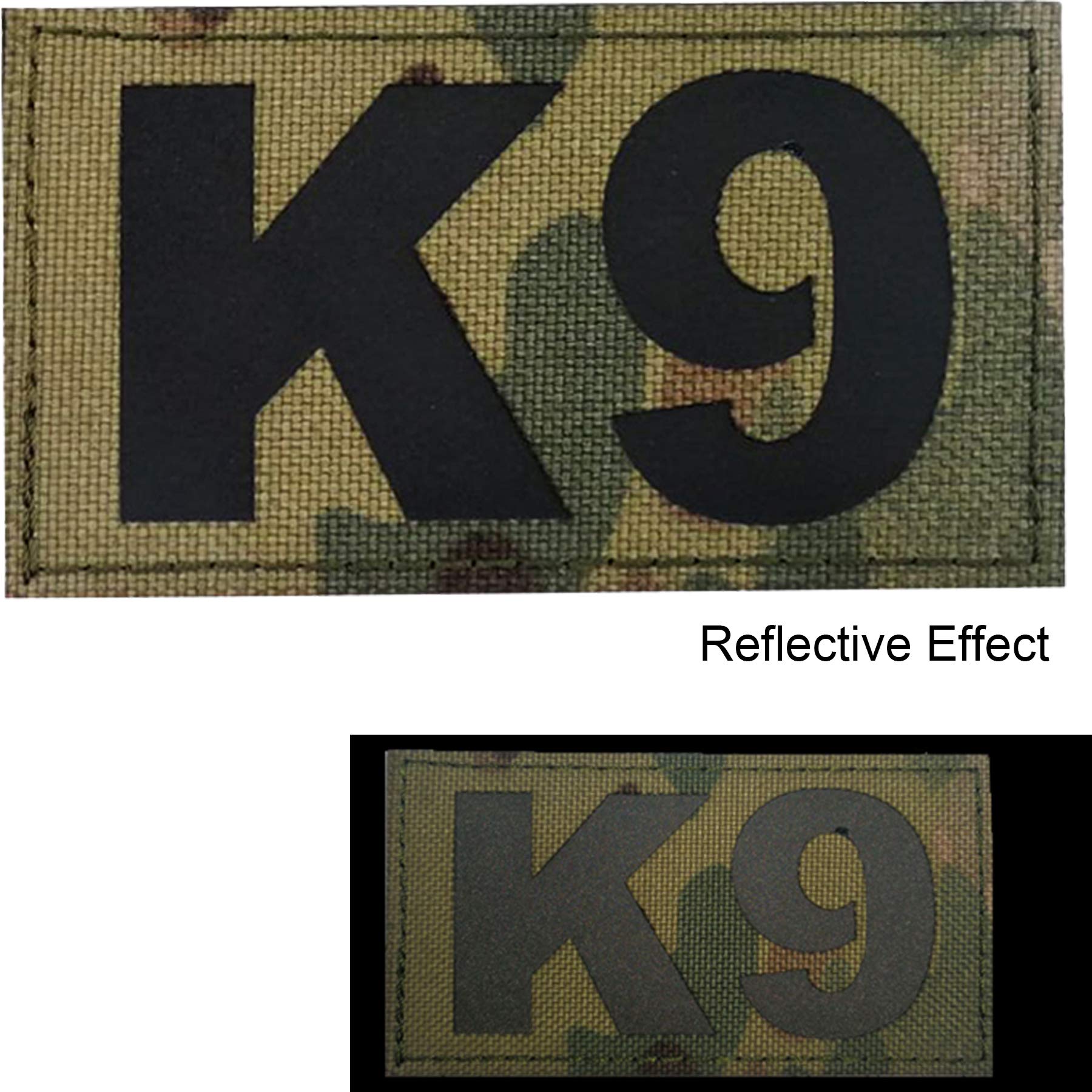 Infrared Reflective K9 Dog Patch, Military Tactical Armband Badges Sticker Gift Emblem Appliques with Hook and Loop Fastener Attach Sew on Patches, 3.54 x 1.97 Inch - Image 3