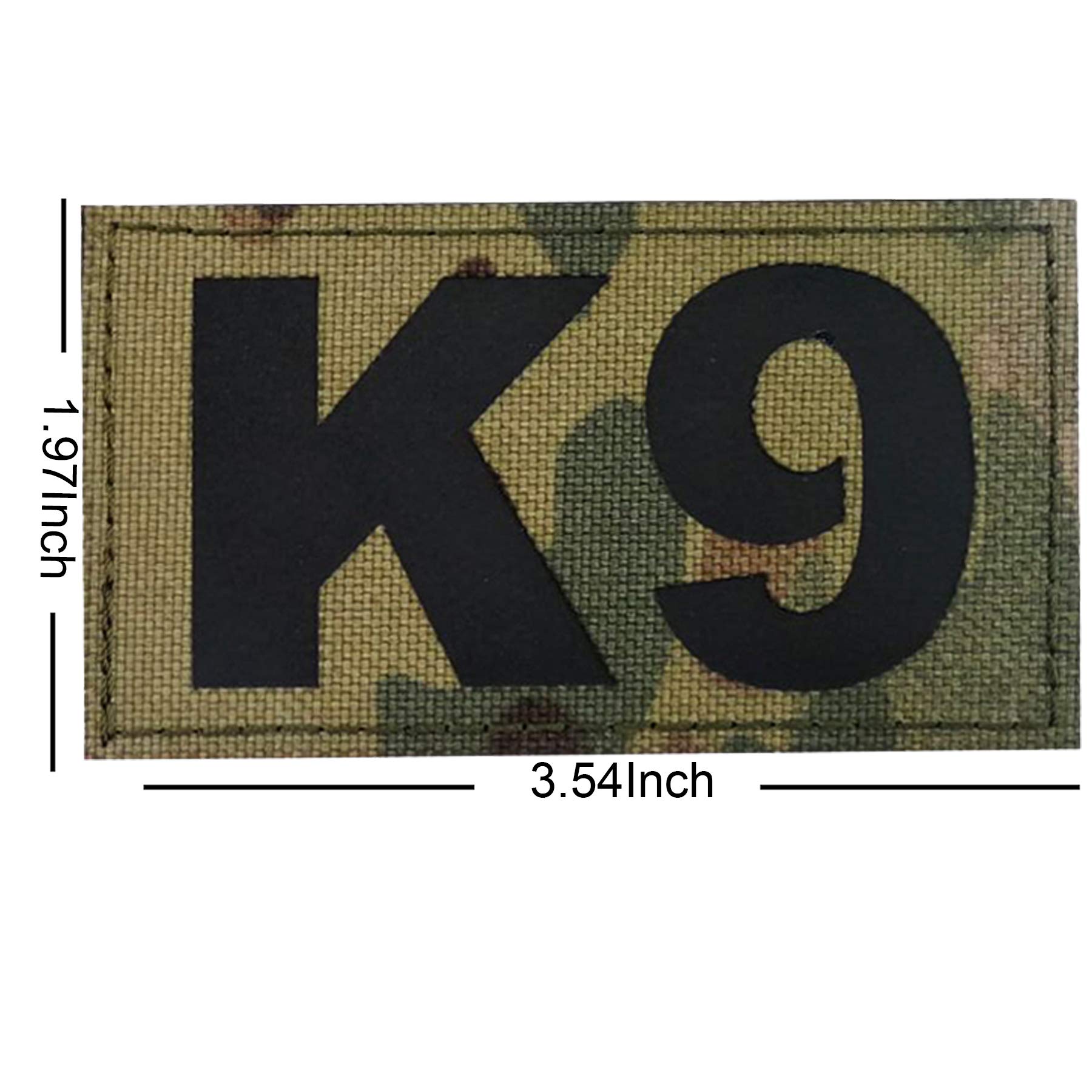 Infrared Reflective K9 Dog Patch, Military Tactical Armband Badges Sticker Gift Emblem Appliques with Hook and Loop Fastener Attach Sew on Patches, 3.54 x 1.97 Inch - Image 4