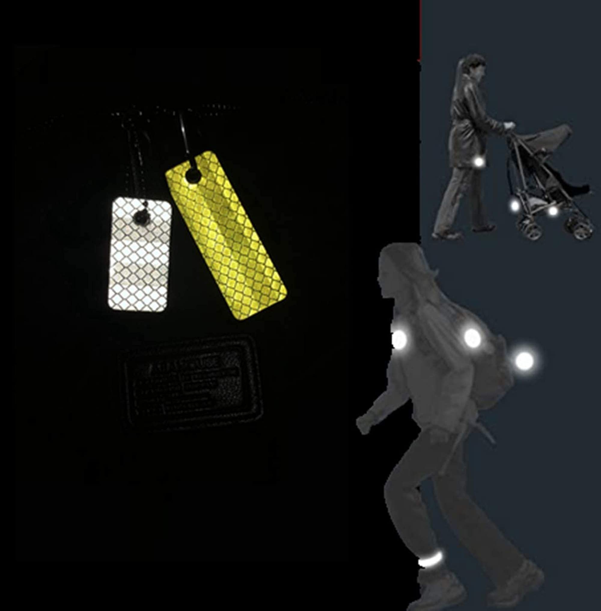 Infrared Reflective Laser Cut Identification Reflector Glow in The Dark Tape Luminous Photoluminescent Armband Badges Patches, Hook and Loop Fastener Backing - Image 6