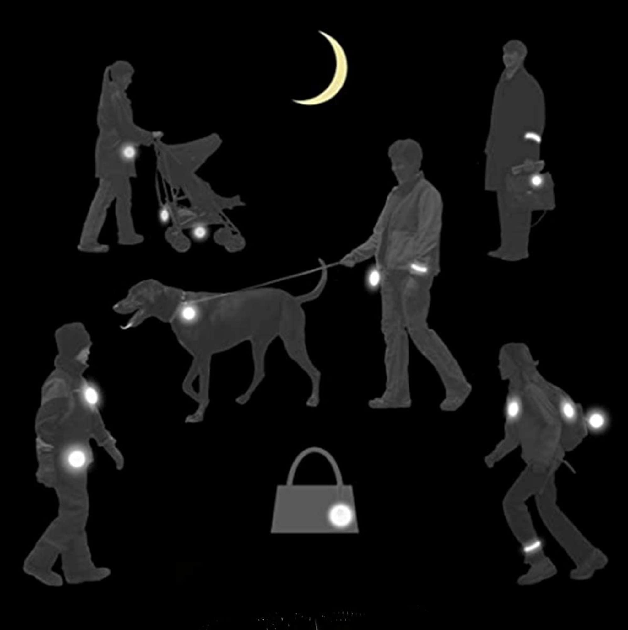 Infrared Reflective Laser Cut Identification Reflector Glow in The Dark Tape Luminous Photoluminescent Armband Badges Patches, Hook and Loop Fastener Backing - Image 7