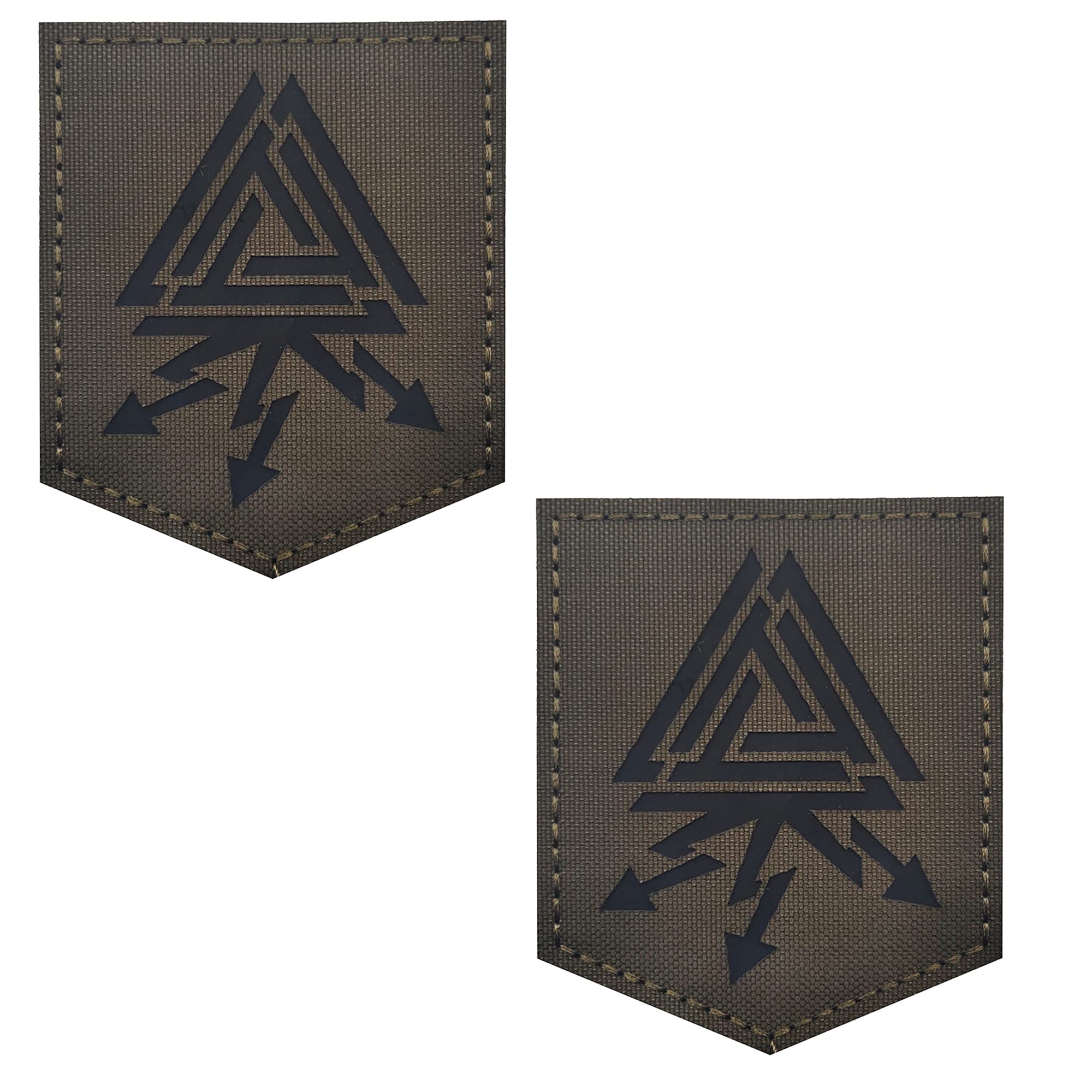 Infrared Reflective Patch Valknut Triangle Symbol Tactical Military Patches