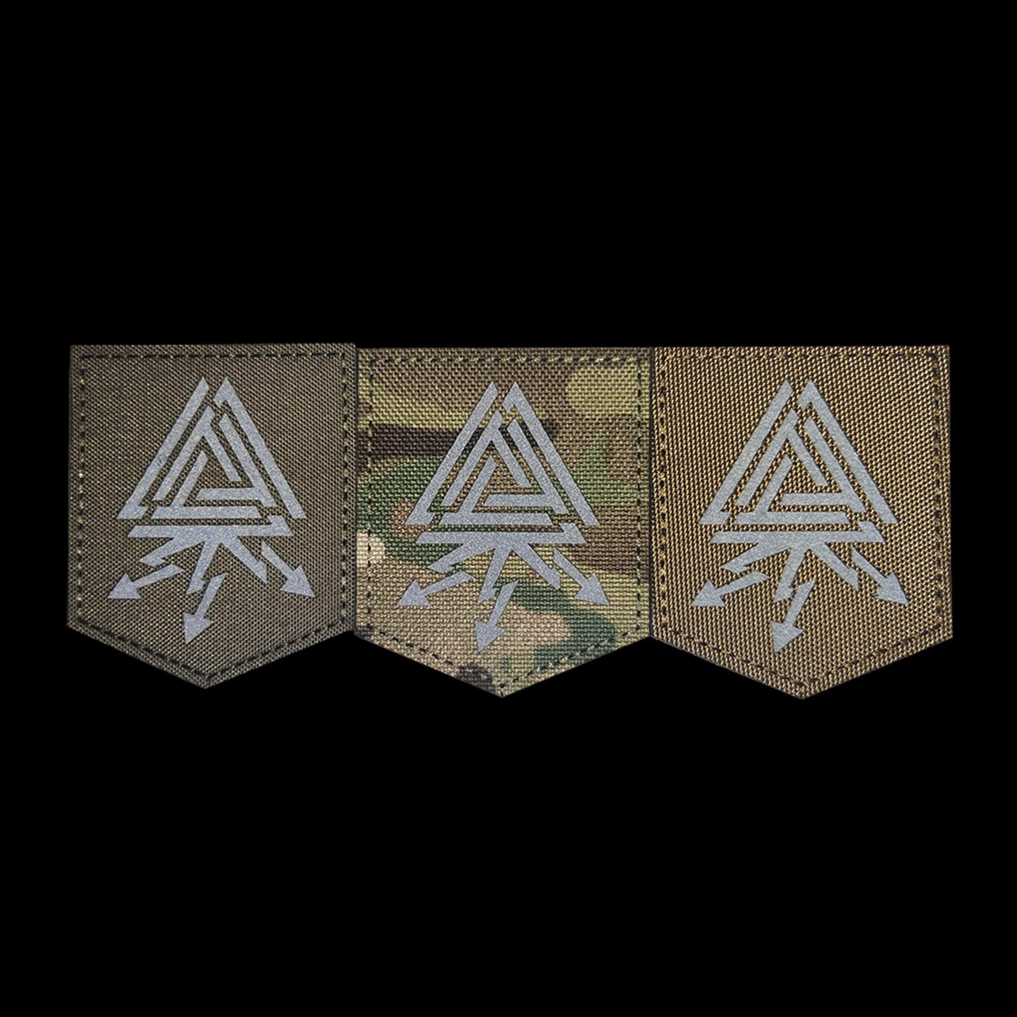 Infrared Reflective Patch Valknut Triangle Symbol Tactical Military Patches - Image 2