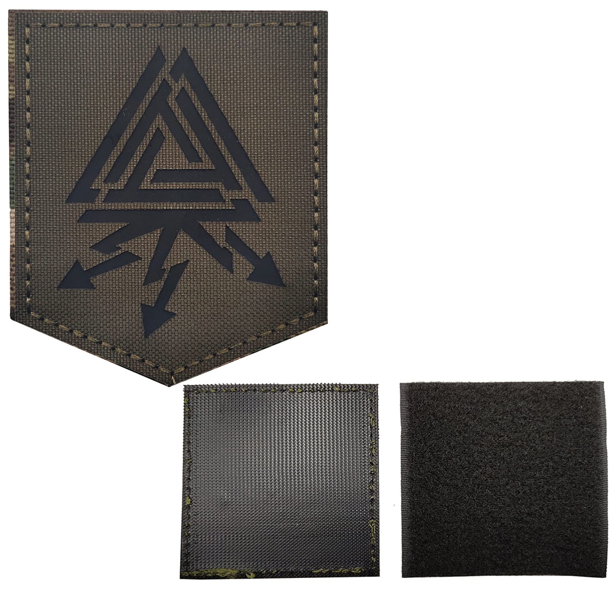 Infrared Reflective Patch Valknut Triangle Symbol Tactical Military Patches - Image 3