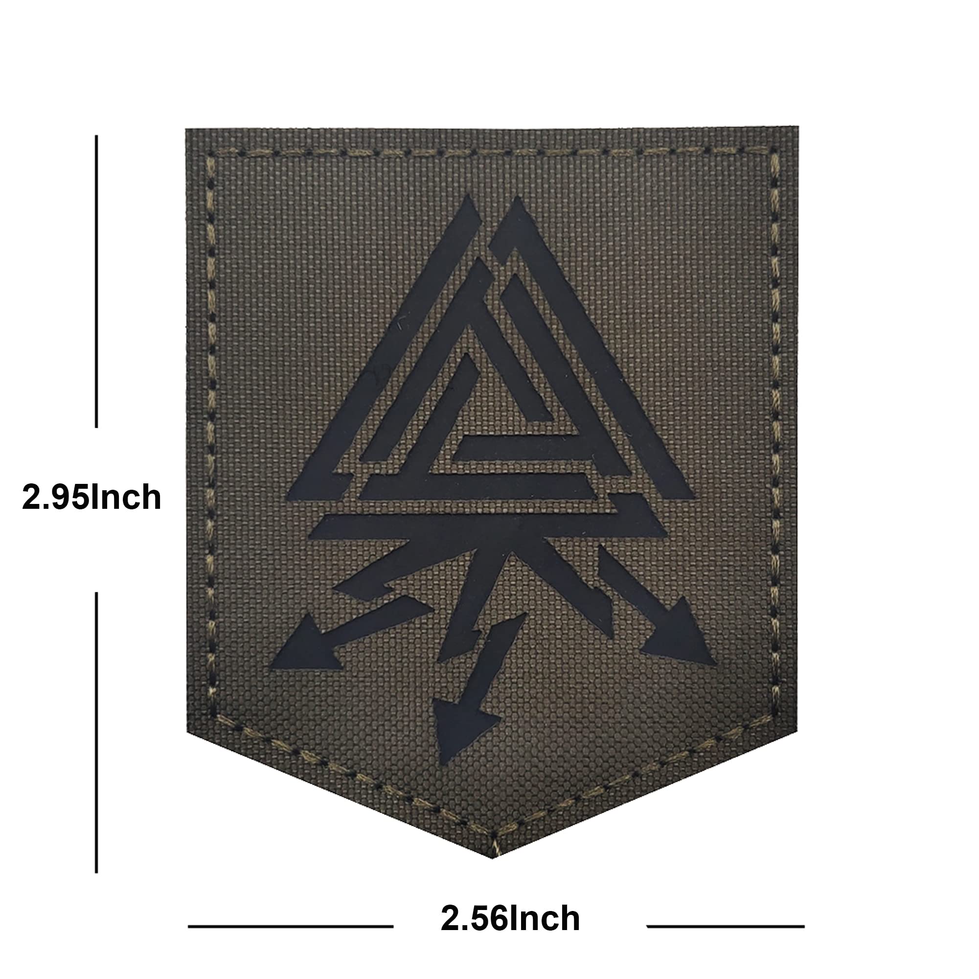 Infrared Reflective Patch Valknut Triangle Symbol Tactical Military Patches - Image 7