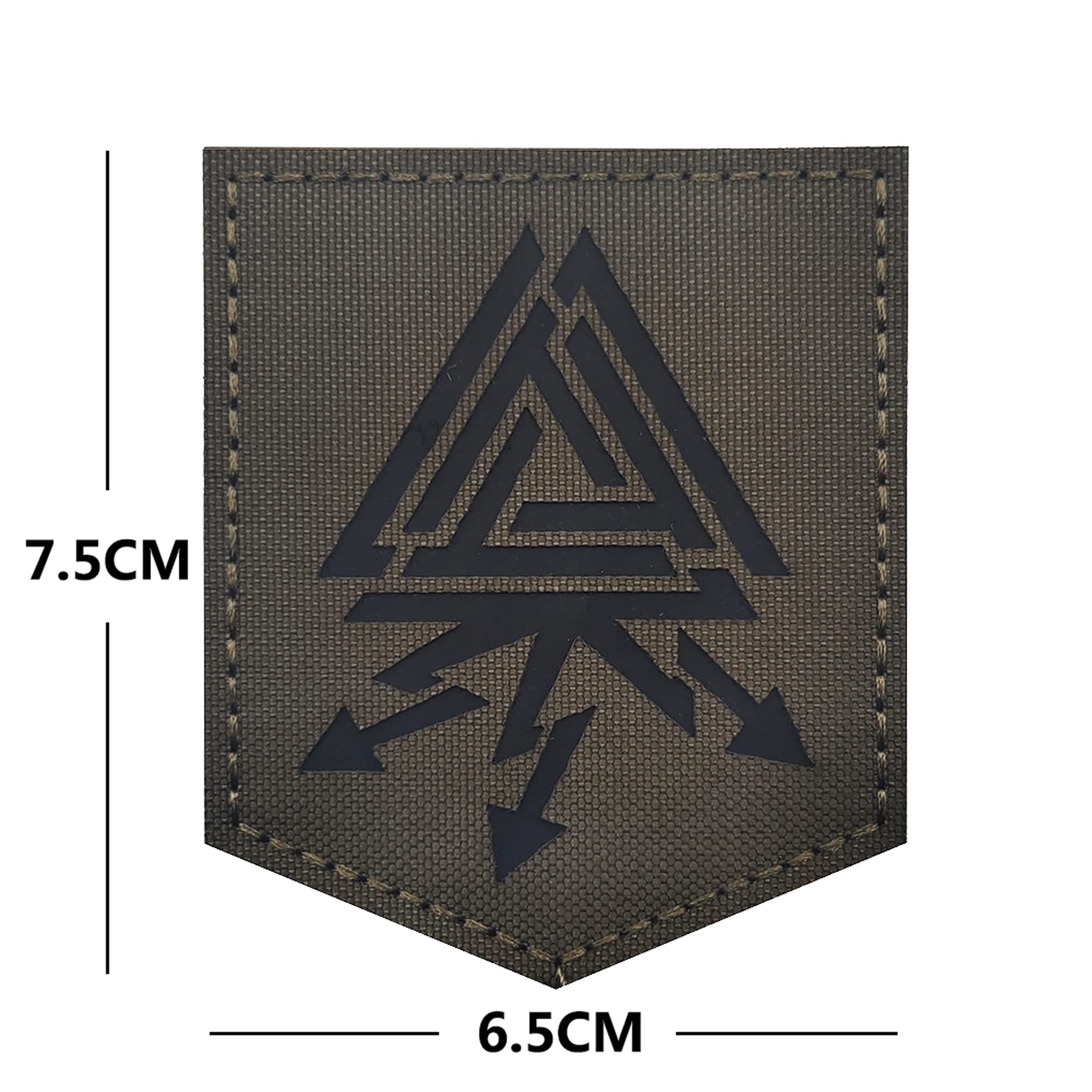 Infrared Reflective Patch Valknut Triangle Symbol Tactical Military Patches - Image 8