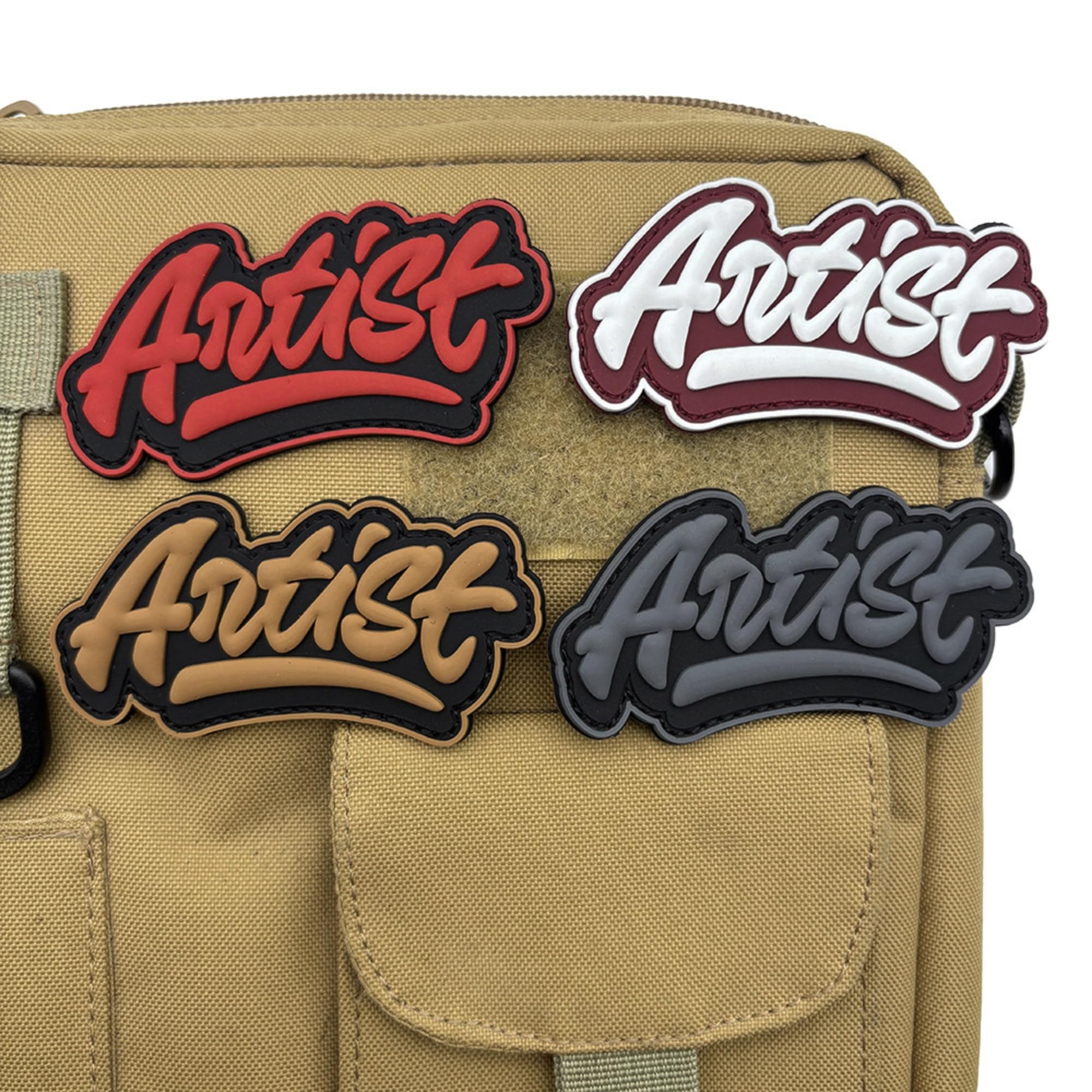 Inspirational PVC Morale Patches, Passion Original Artist Script Embossed Rubber Badges, Hook Backing Tactical Patches, 1.77 x 3.94 Inch - Image 5