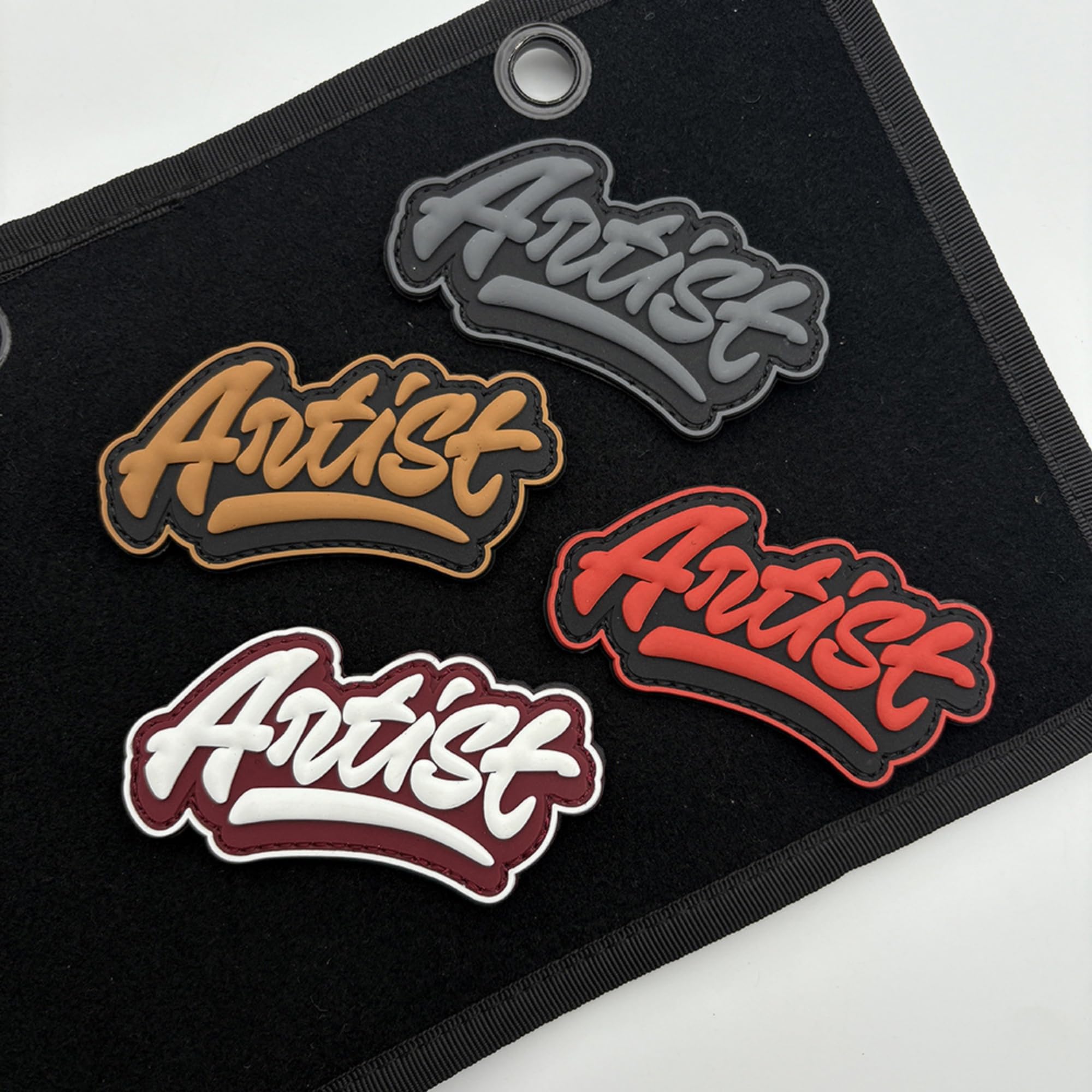 Inspirational PVC Morale Patches, Passion Original Artist Script Embossed Rubber Badges, Hook Backing Tactical Patches, 1.77 x 3.94 Inch - Image 7