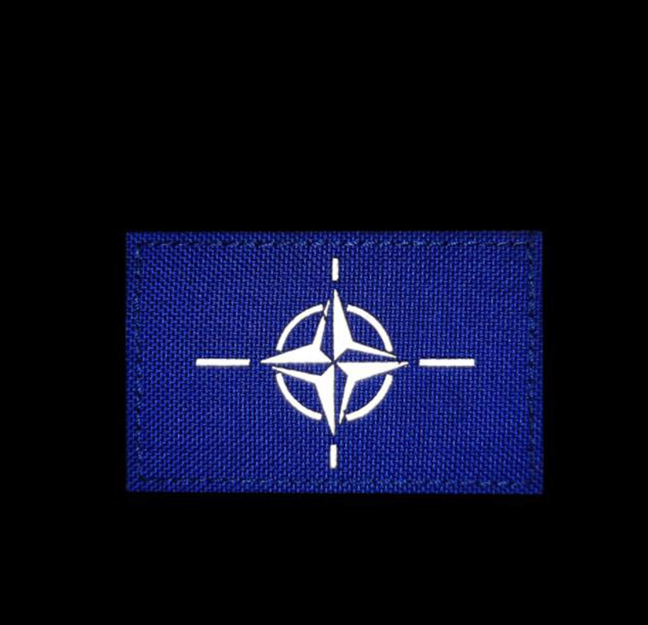 IR Infrared Reflective NATO Flag Patches, North Atlantic Treaty Organization Tactical Emblem Military Morale Fastener Hook and Loop Backing Armband Sticker Gift Badges Decorative Appliques - Image 4