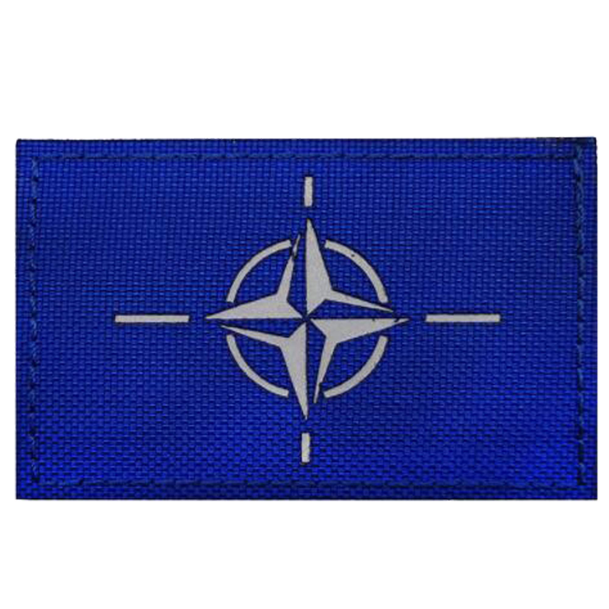 IR Infrared Reflective NATO Flag Patches, North Atlantic Treaty Organization Tactical Emblem Military Morale Fastener Hook and Loop Backing Armband Sticker Gift Badges Decorative Appliques - Image 7