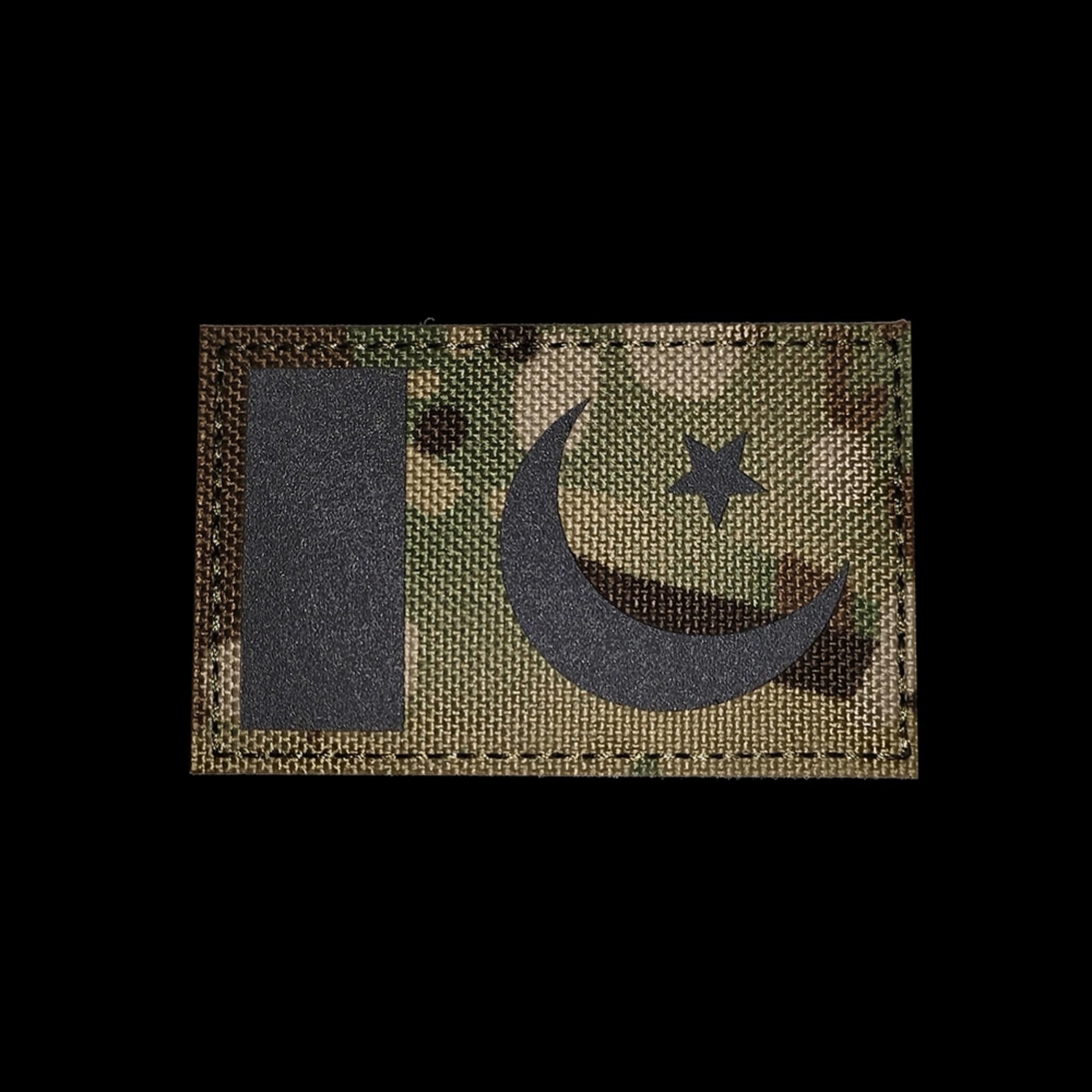 IR Infrared Reflective Pakistan Flag Laser Cut Patches Appliues, Tactical Morale Military Badges for Backpacks, Clothes, Hats, 3.15 x 1.97 Inch, 2 Pack - Image 4