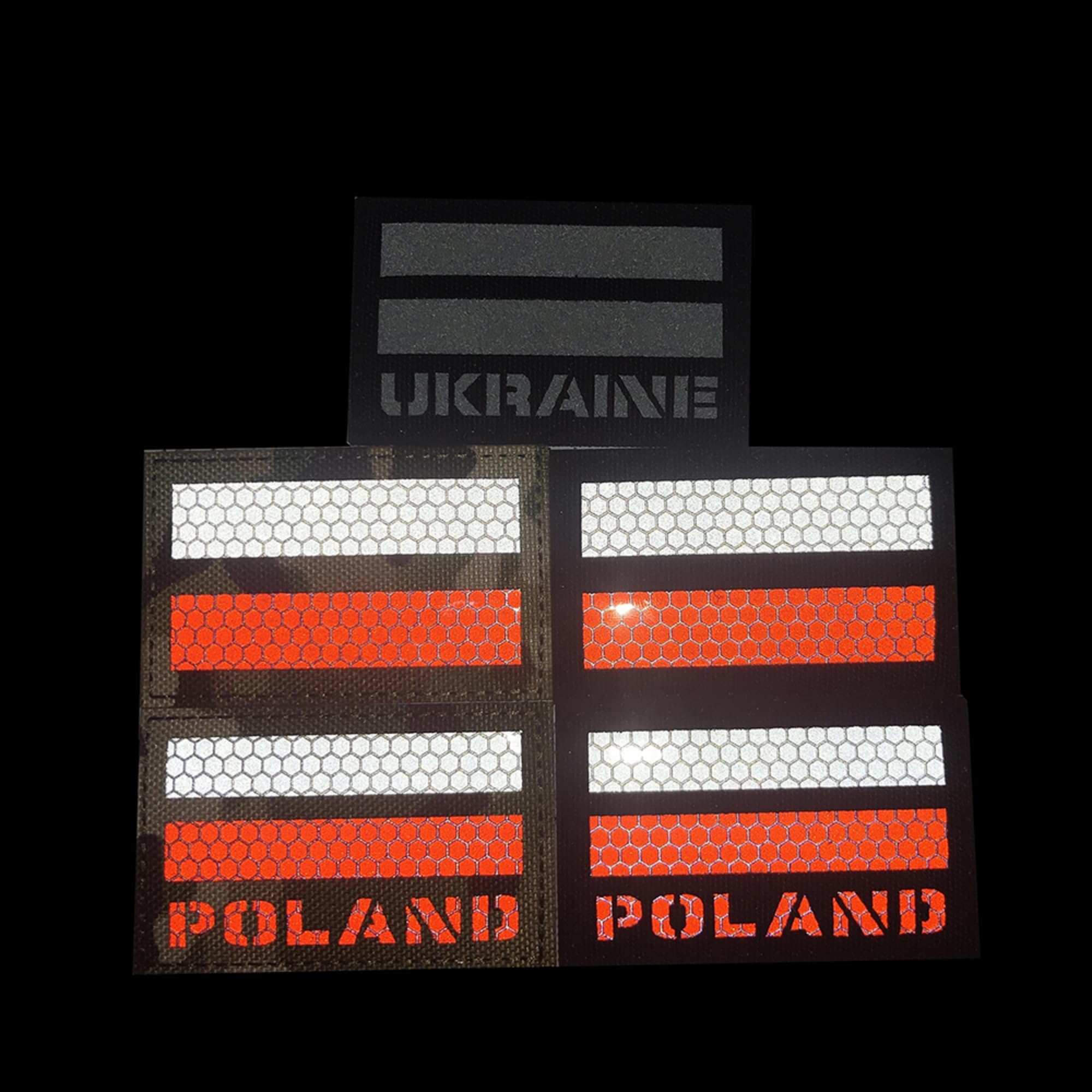 IR Infrared Reflective Poland Flag Patches, Polish Flags Laser Cut Patch Appliues, Tactical Morale Military Emblem Badges, Hook and Loop Backing for Backpacks, Clothes, Hats, 3.15 x 1.97 Inch, 2 Pack - Image 4
