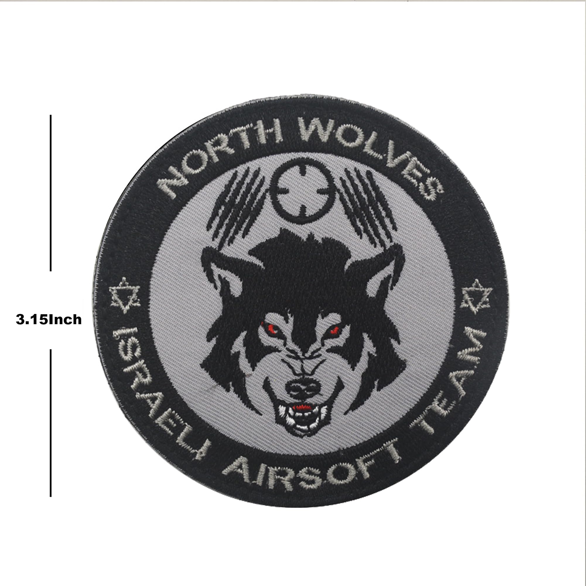Israel Israeli Counterterrorism Mossad North Wolves Airsoft Team Embroidered Applique Patches Military Morale Emblem Armband Badges Embroidery Appliqué Patch - Image 4