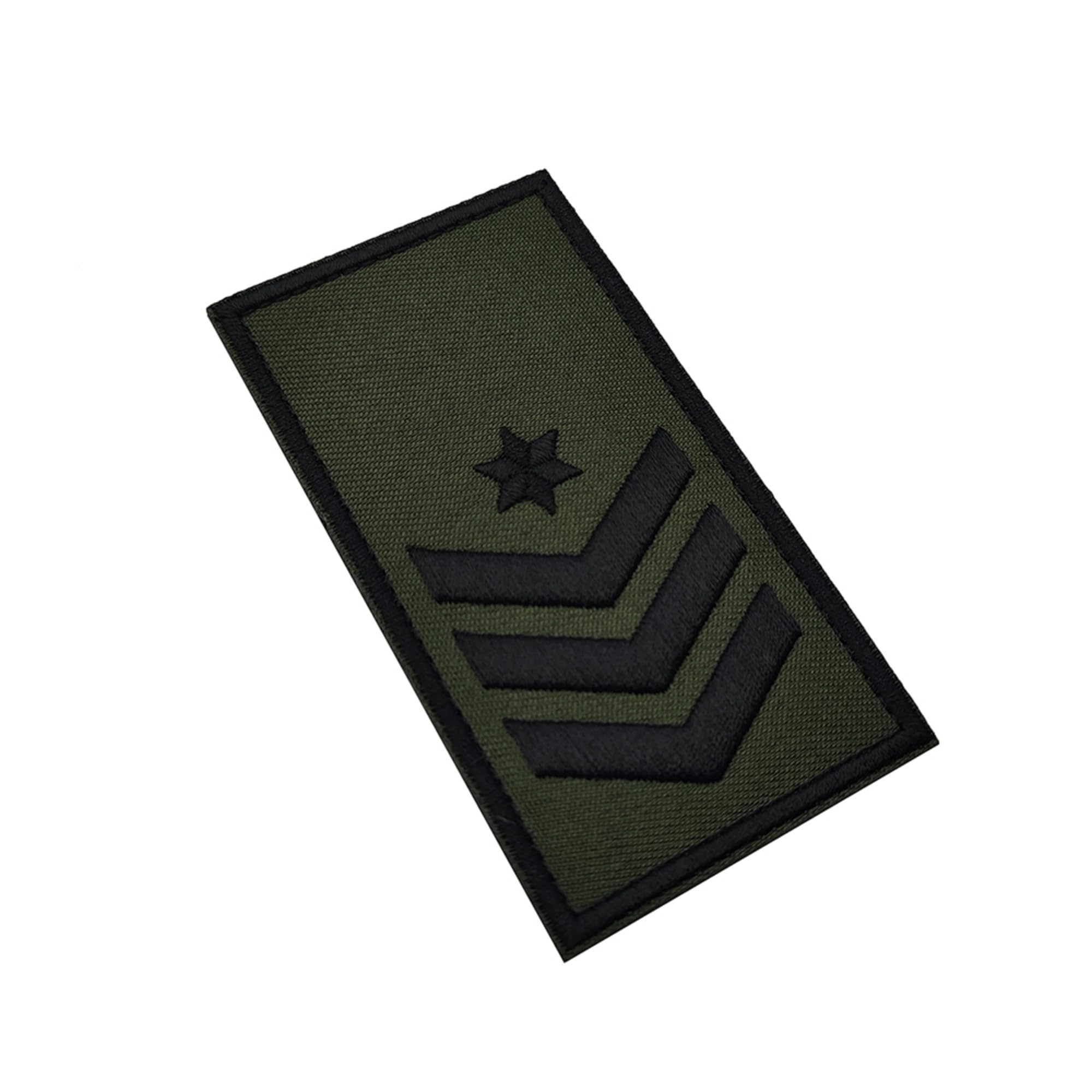 Israel Israeli Military Rank Shoulder Embroidered Applique Patches, Tactical Morale Military Emblem Combat Armband Badges with Fasteners Hook and Loop Backing, 3.74 x 1.97 Inch, Olive Green, 2-Pack - Image 5