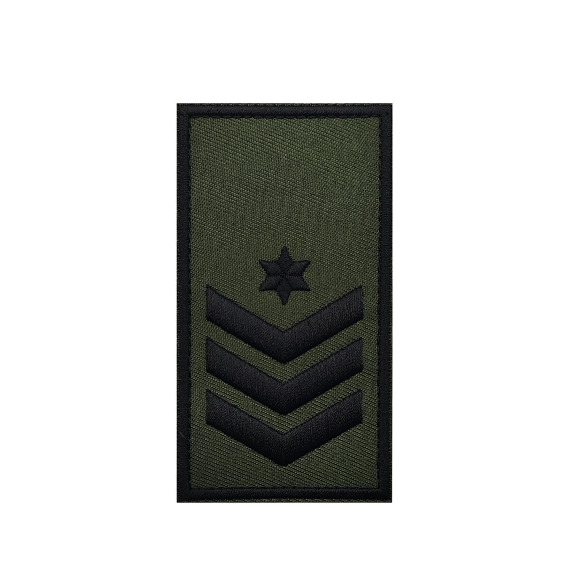 Israel Israeli Military Rank Shoulder Embroidered Applique Patches, Tactical Morale Military Emblem Combat Armband Badges with Fasteners Hook and Loop Backing, 3.74 x 1.97 Inch, Olive Green, 2-Pack - Image 6