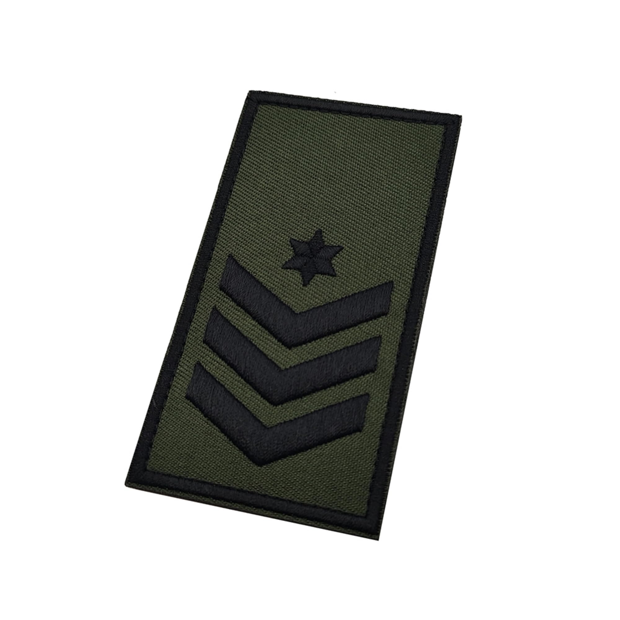 Israel Israeli Military Rank Shoulder Embroidered Applique Patches, Tactical Morale Military Emblem Combat Armband Badges with Fasteners Hook and Loop Backing, 3.74 x 1.97 Inch, Olive Green, 2-Pack - Image 7