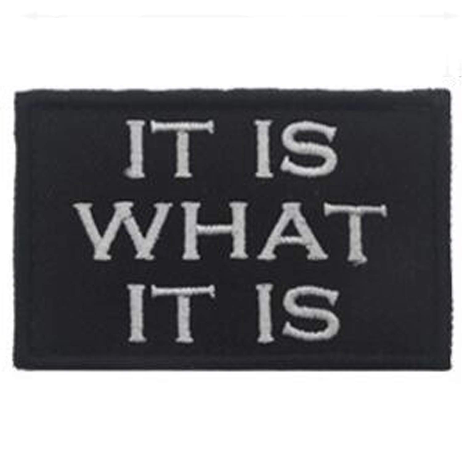 It is What It is Emblem Embroidered Patch Fastener Hook & Loop Tactical Military Morale Patches Appliques Badge 2pcs - Image 2