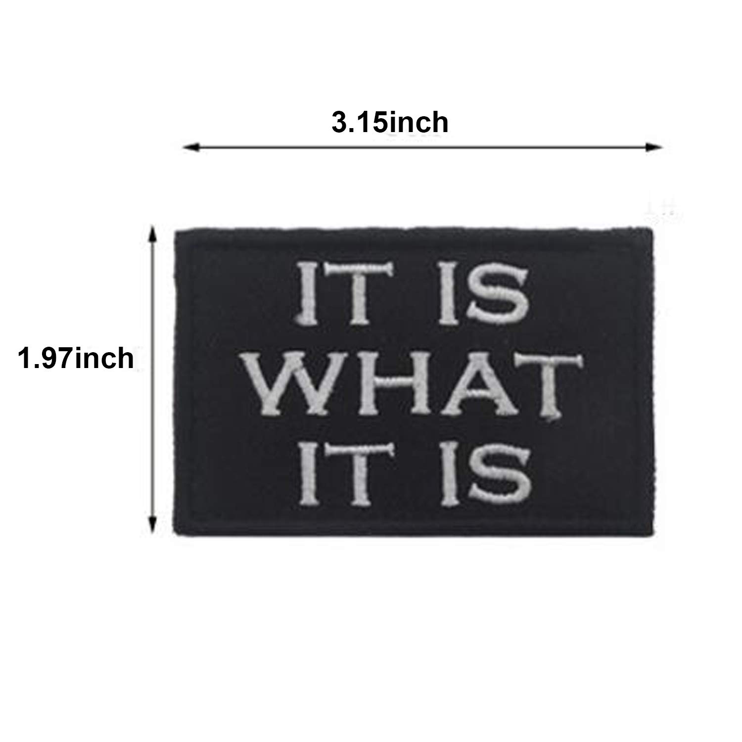 It is What It is Emblem Embroidered Patch Fastener Hook & Loop Tactical Military Morale Patches Appliques Badge 2pcs - Image 3