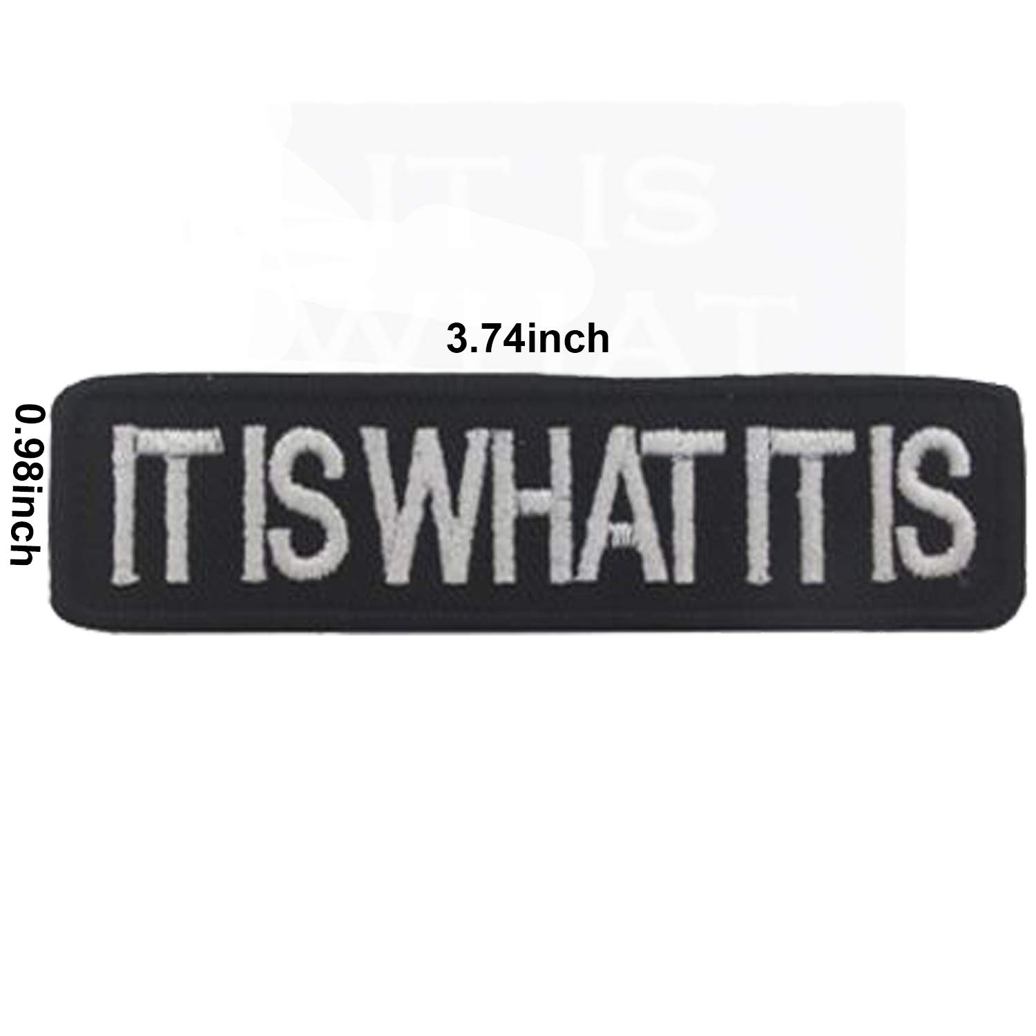 It is What It is Emblem Embroidered Patch Fastener Hook & Loop Tactical Military Morale Patches Appliques Badge 2pcs - Image 4