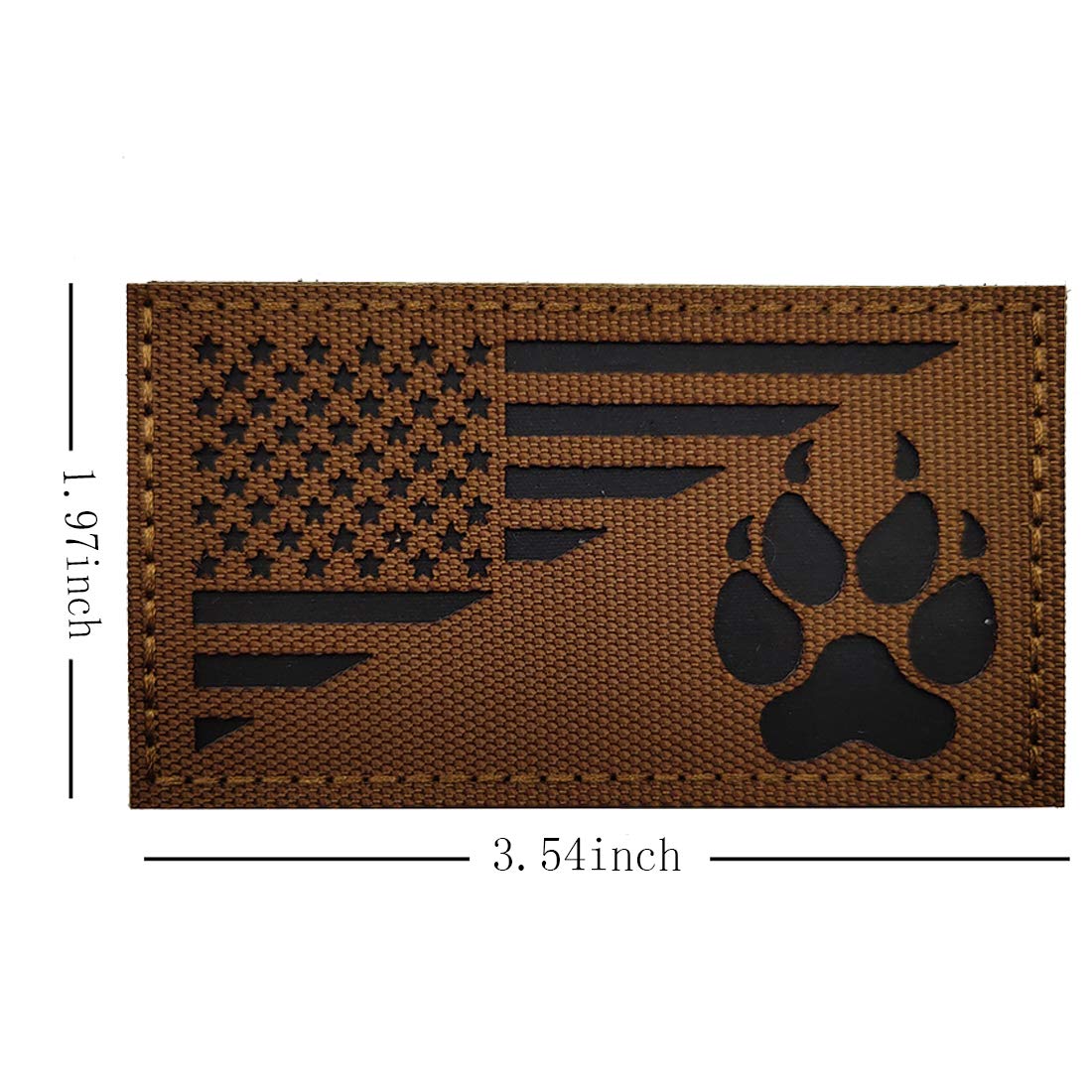 Reflective K9 Dog Handler Patches, K-9 USA Flag Tactical Military Appliques with Hook and Loop Fastener Backing for Medium and Large Animal Vests Harnesses - Image 6