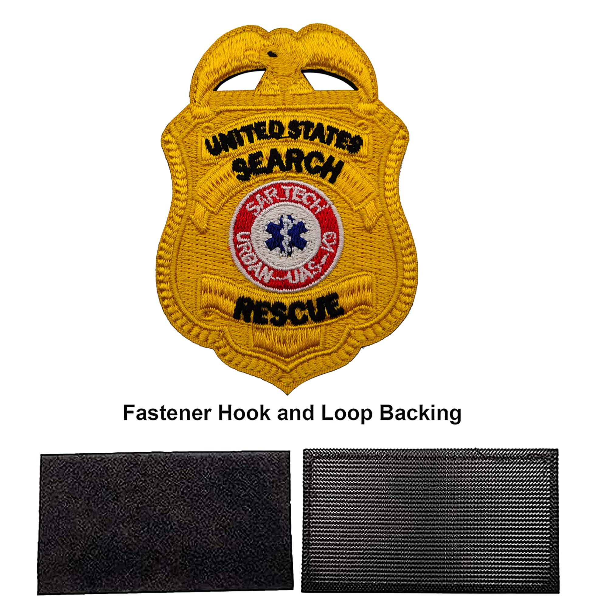 K9 Dog United States Search and Rescue Embroidered Patches Tactical Military Emblem Fasteners Hook and Loop Backed Badges Appliques Bundle of 2 Pieces, 3.35 x 2.17Inch - Image 4
