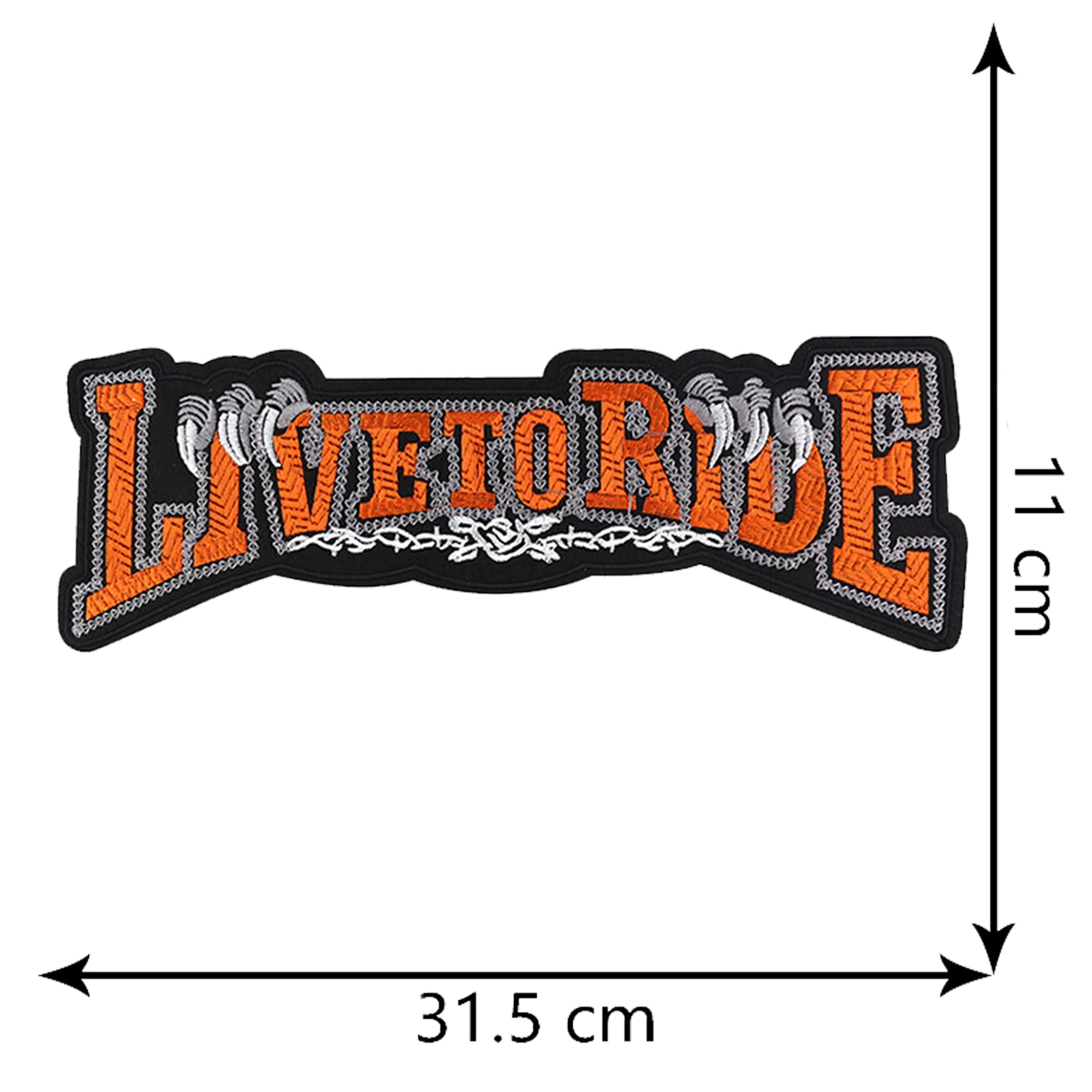 Large Embroidered Motorcycle Bike Patches Set Custom Personalized Patch Applique - Born to Be Free Live to Ride for Clothing MC Vest Jackets Backpacks - Image 2