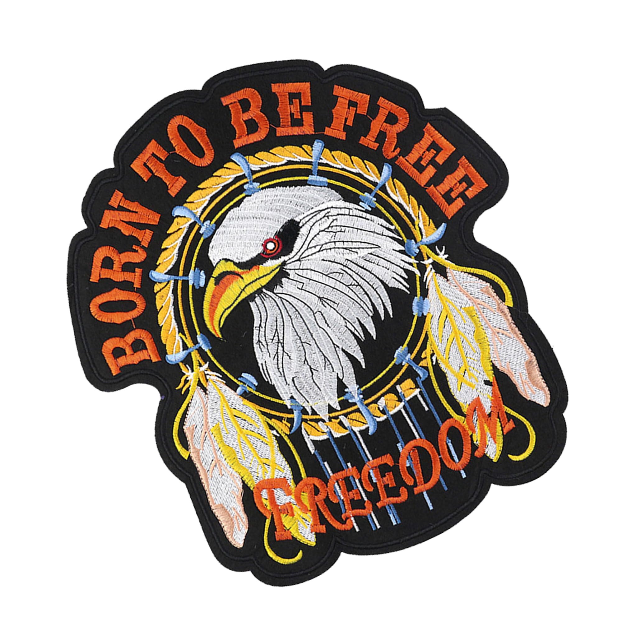 Large Embroidered Motorcycle Bike Patches Set Custom Personalized Patch Applique - Born to Be Free Live to Ride for Clothing MC Vest Jackets Backpacks - Image 4
