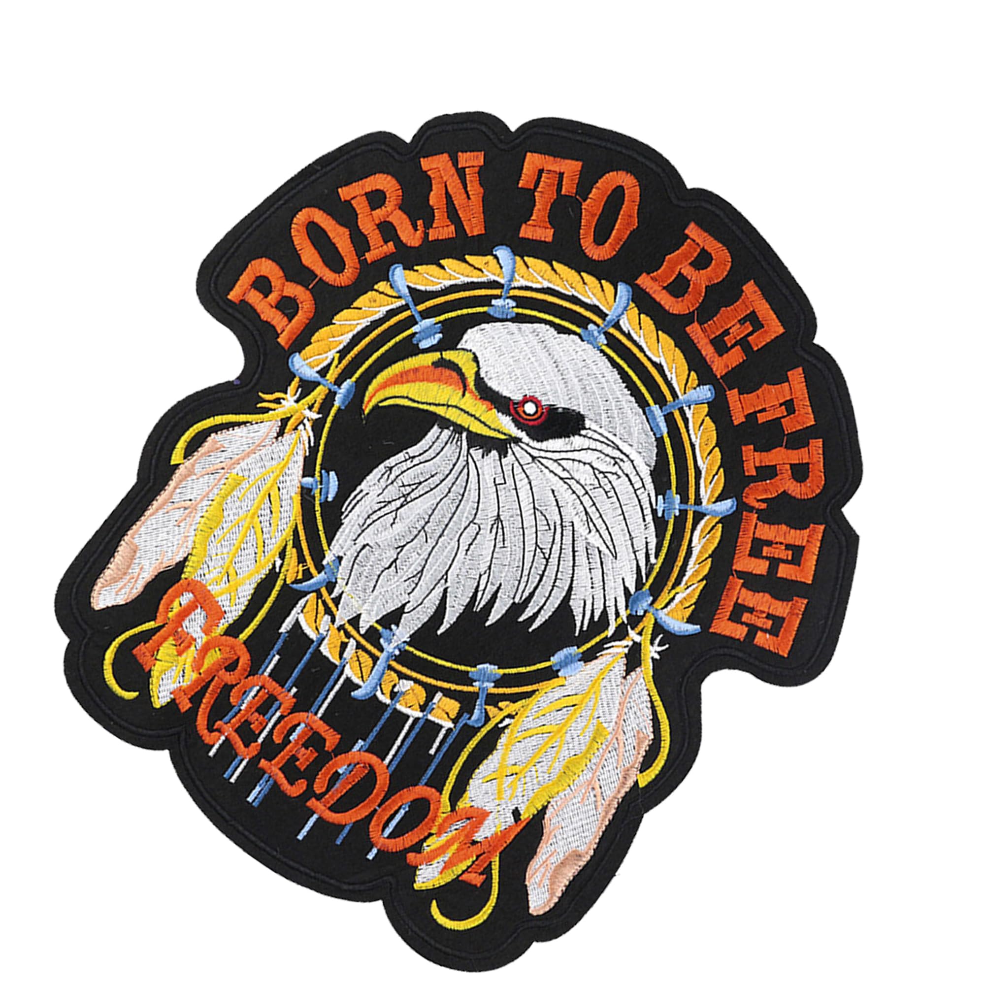 Large Embroidered Motorcycle Bike Patches Set Custom Personalized Patch Applique - Born to Be Free Live to Ride for Clothing MC Vest Jackets Backpacks - Image 6