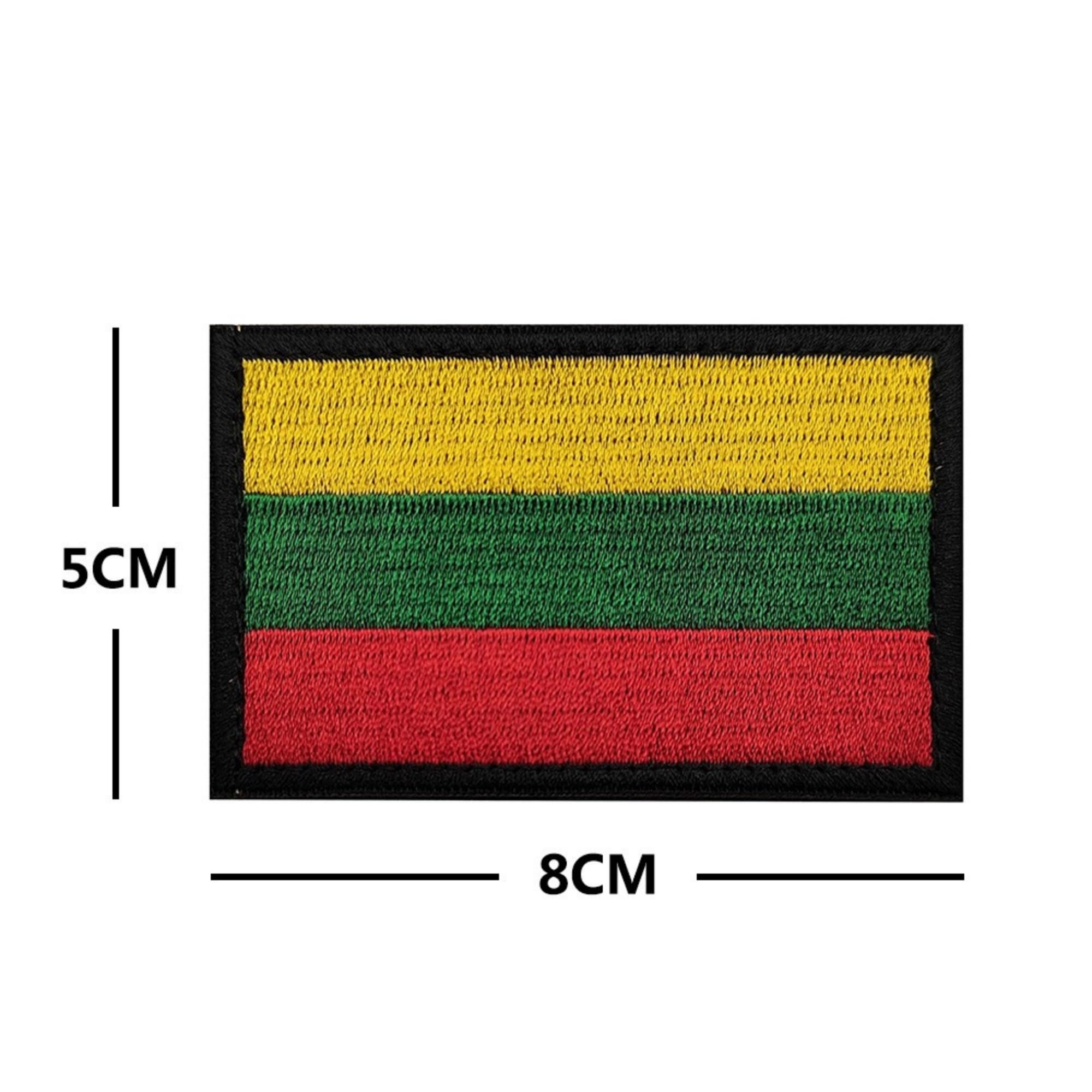 Lithuania Flag Embroidered Patch with Knight Emblem, Hook and Loop Backing, 3.15 x 1.97 Inches, 4 Pack - Image 5
