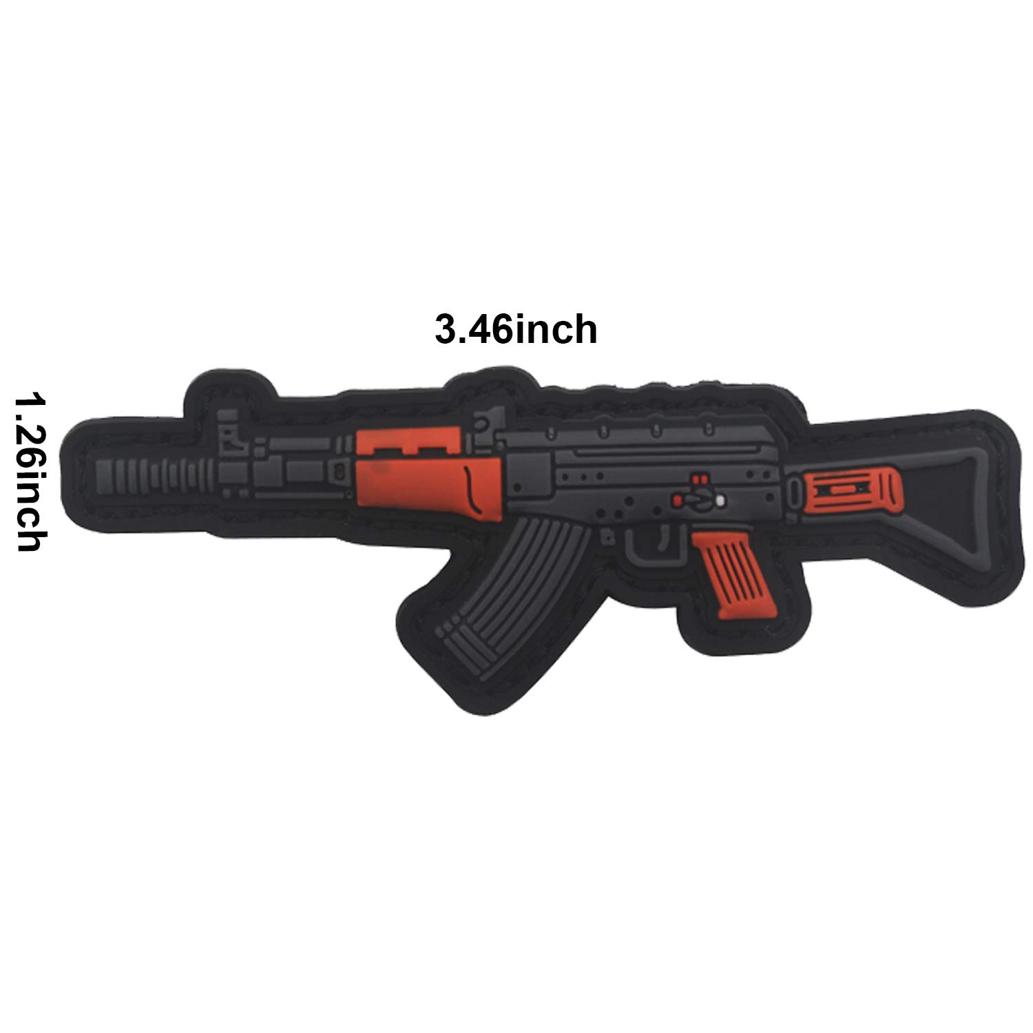 M18 Smoke Ninja, M67 Frag Delay S-93H066-04, ONE Size FITS All Bullet Logo, Gun 3D PVC Tactical Morale Badge Rubber Patch and American US Flag Hook Patch 5PCS - Image 4