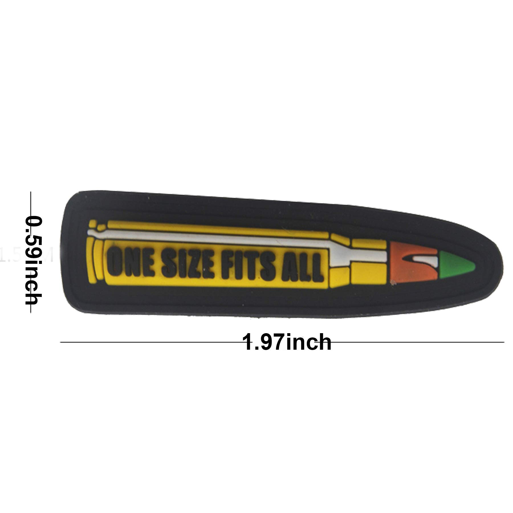 M18 Smoke Ninja, M67 Frag Delay S-93H066-04, ONE Size FITS All Bullet Logo, Gun 3D PVC Tactical Morale Badge Rubber Patch and American US Flag Hook Patch 5PCS - Image 6